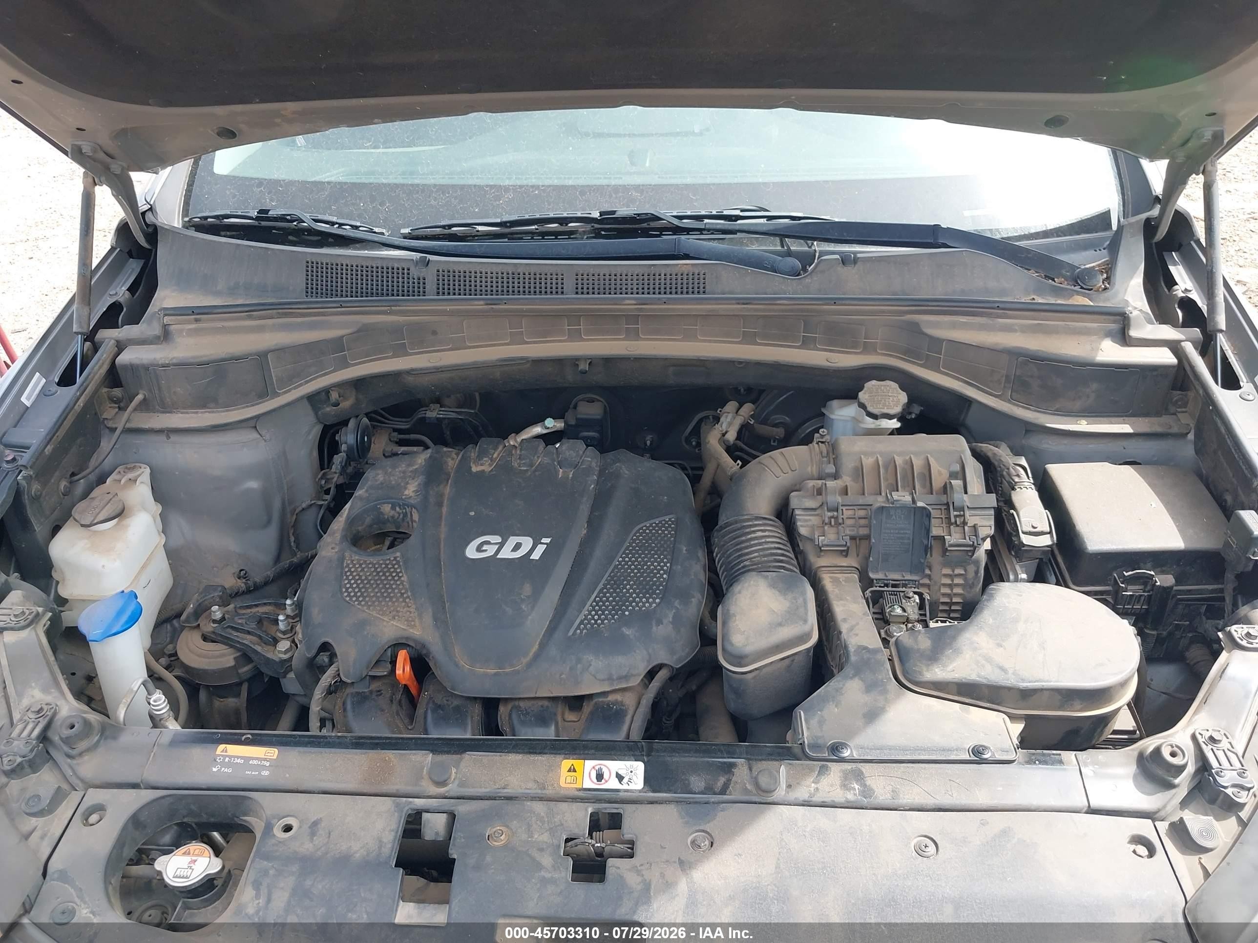 2014 Hyundai Santa Fe Sport 2.4l Gray vin: 5XYZU3LB9EG200824