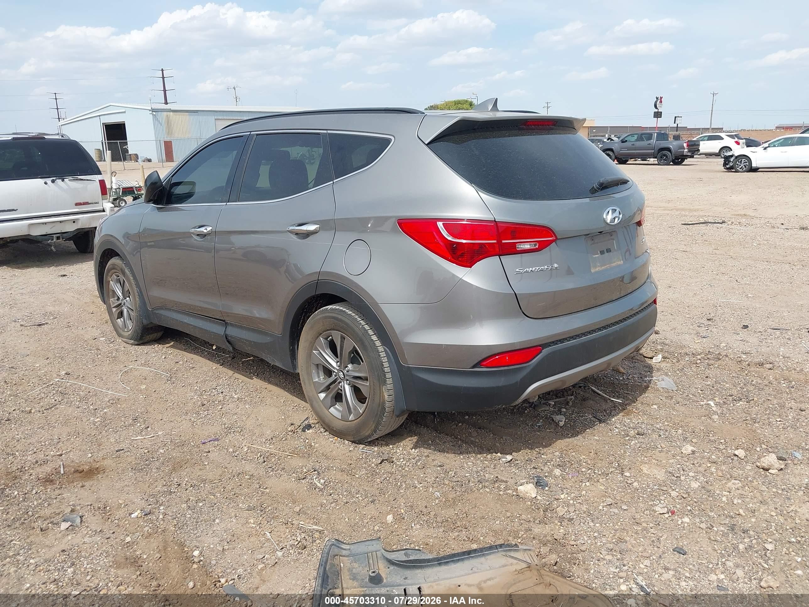 2014 Hyundai Santa Fe Sport 2.4l Gray vin: 5XYZU3LB9EG200824
