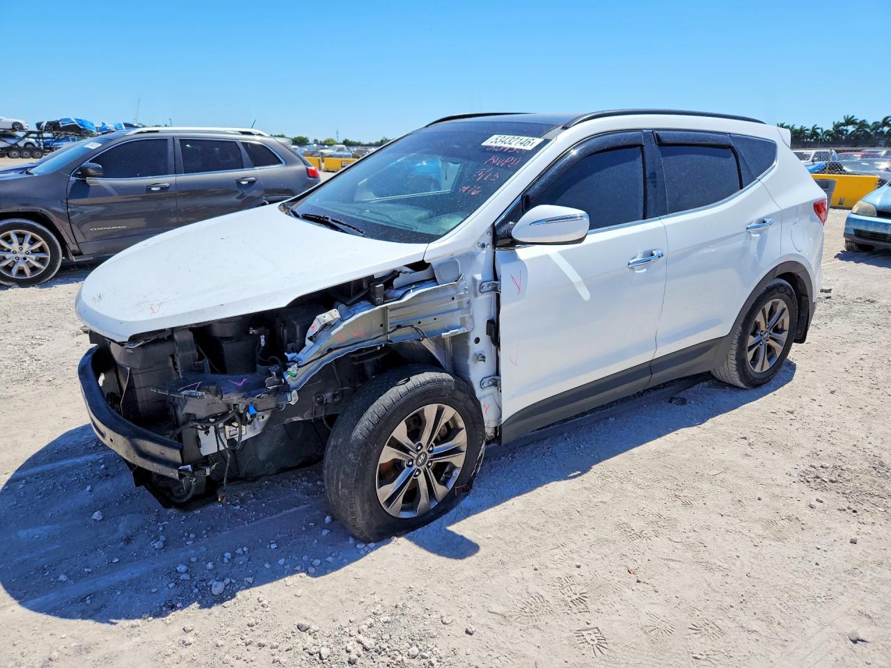 2015 Hyundai Santa Fe Sport 2.4l Белый vin: 5XYZU3LB9FG264301