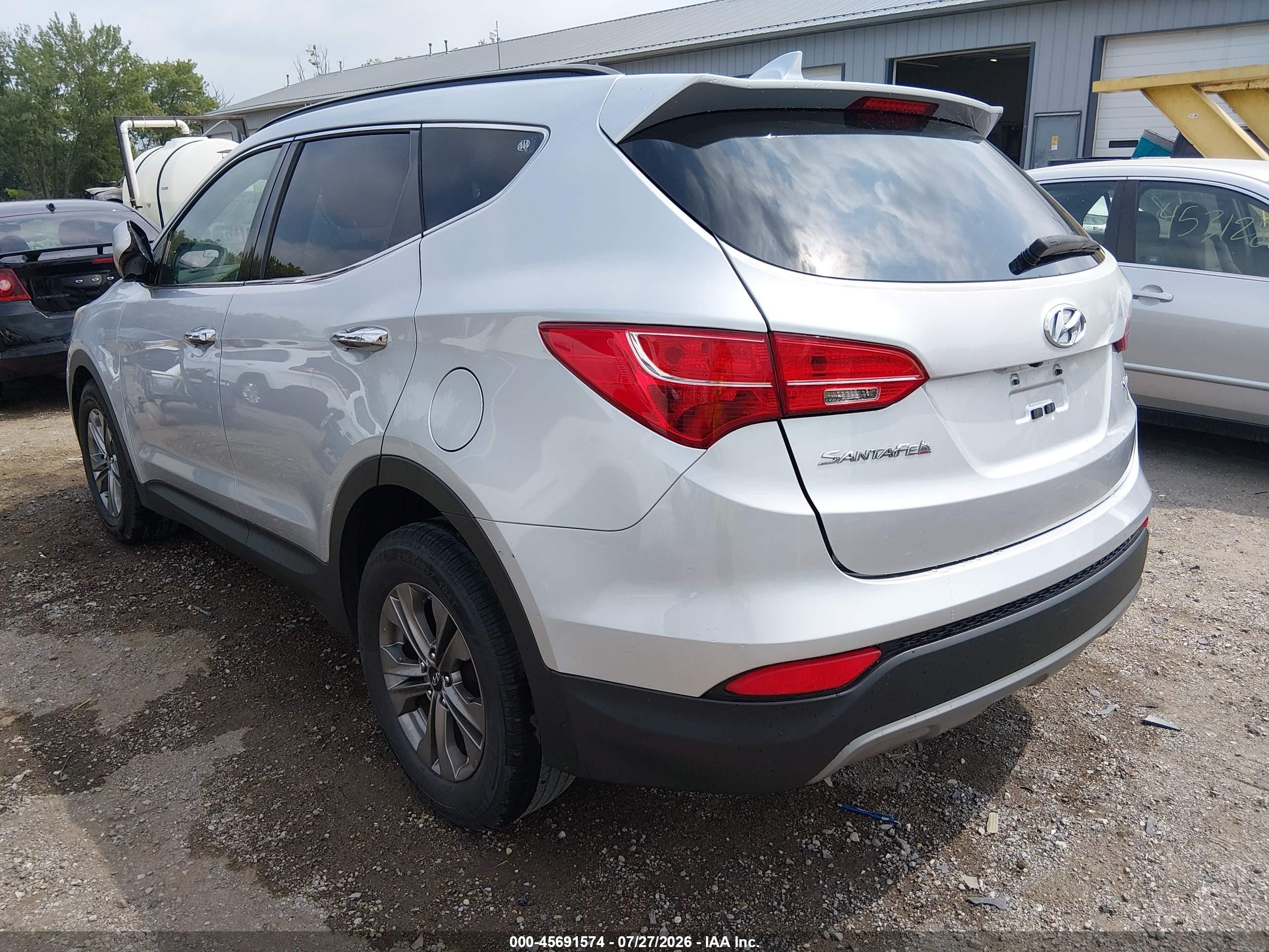 2015 Hyundai Santa Fe Sport 2.4l Silver vin: 5XYZU3LB9FG265612
