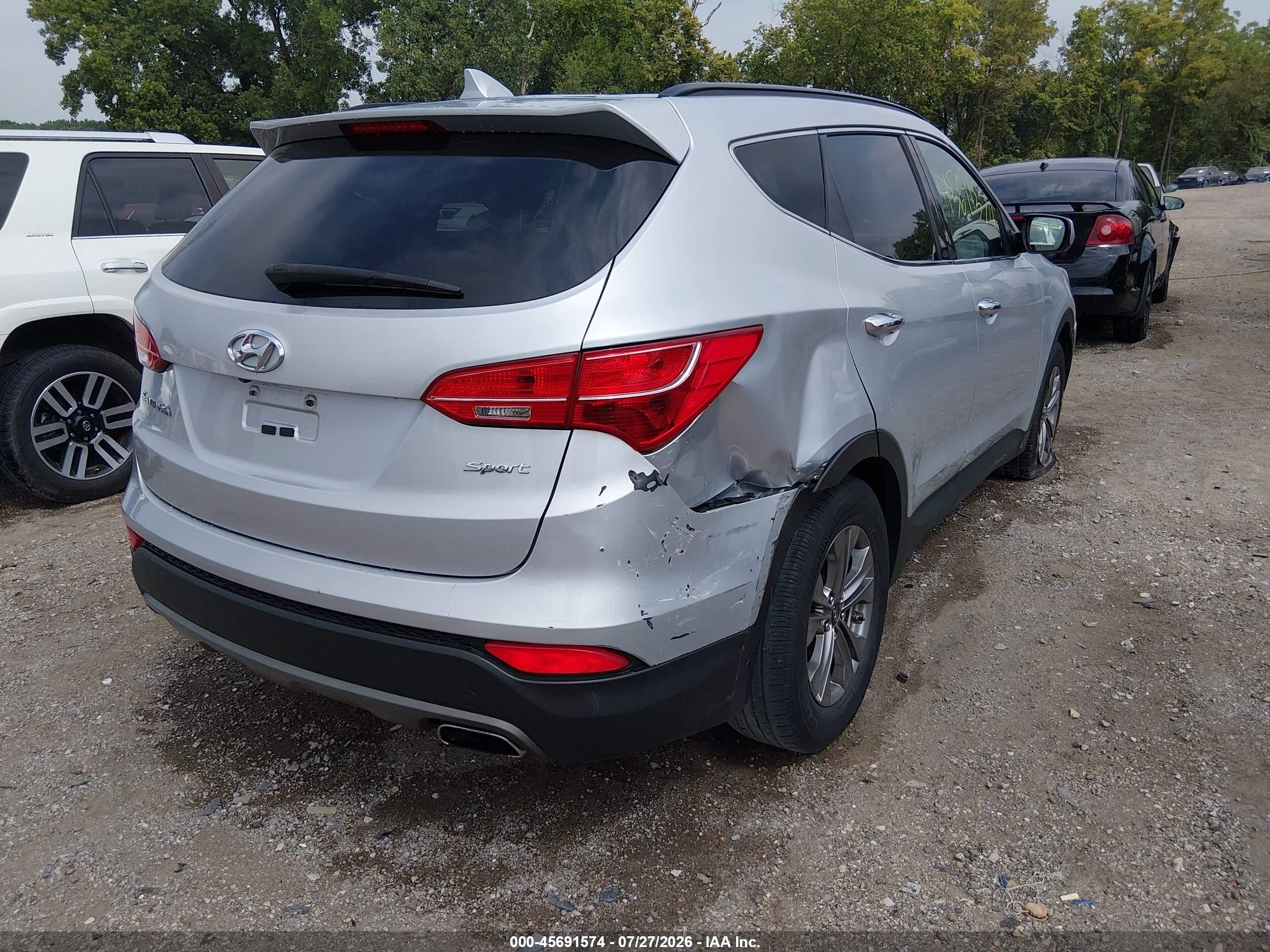 2015 Hyundai Santa Fe Sport 2.4l Silver vin: 5XYZU3LB9FG265612