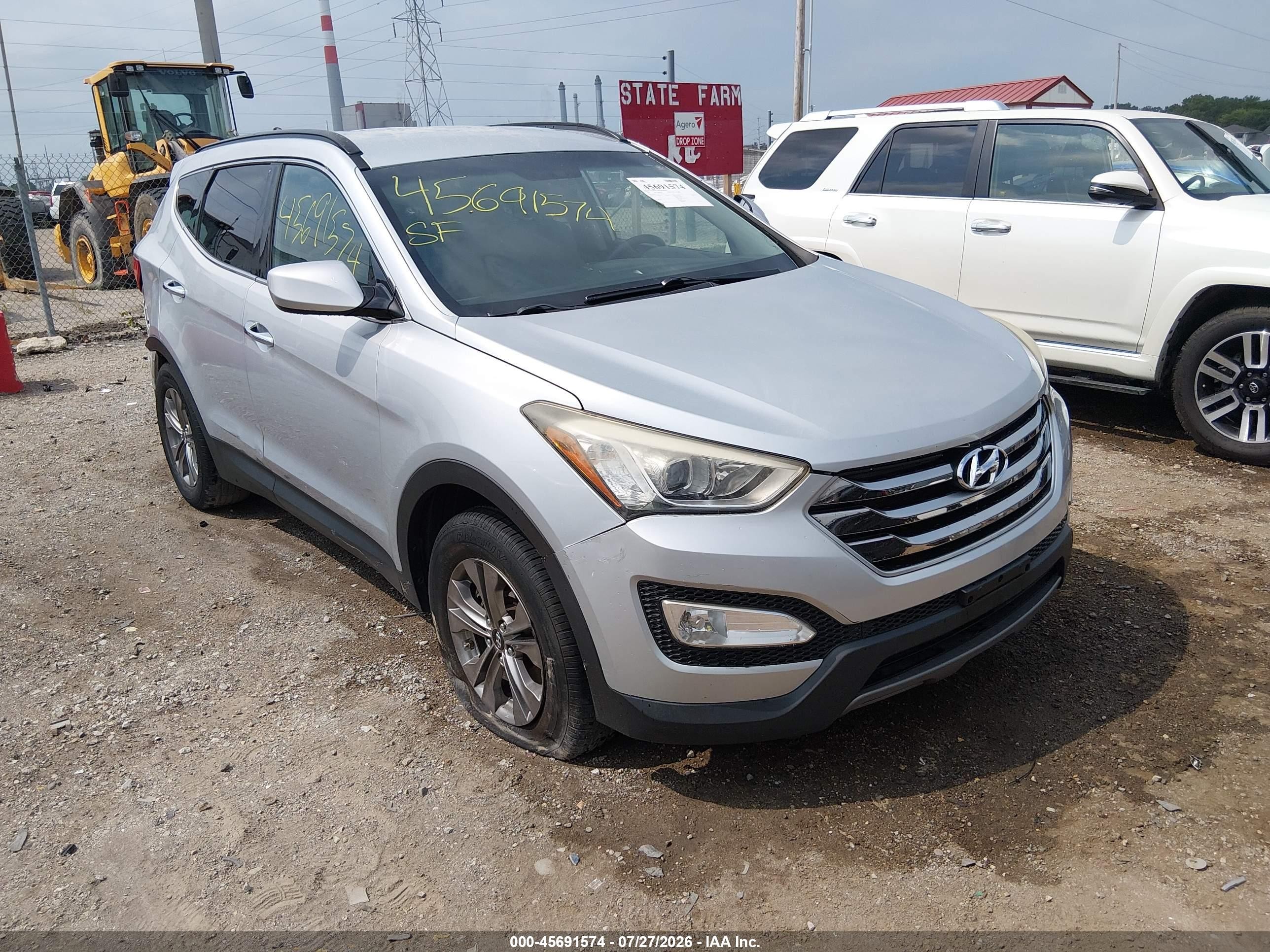 2015 Hyundai Santa Fe Sport 2.4l Silver vin: 5XYZU3LB9FG265612