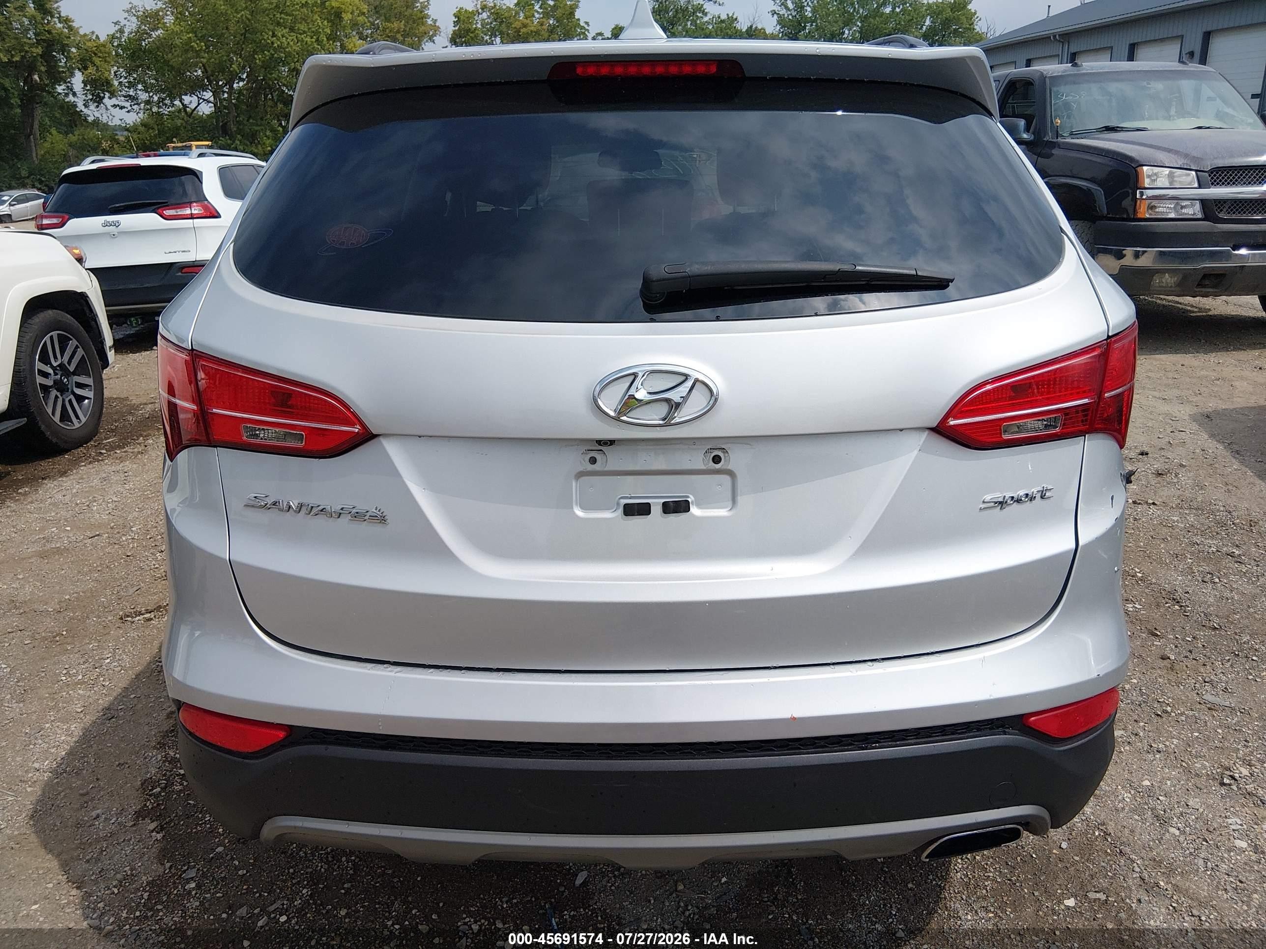 2015 Hyundai Santa Fe Sport 2.4l Silver vin: 5XYZU3LB9FG265612