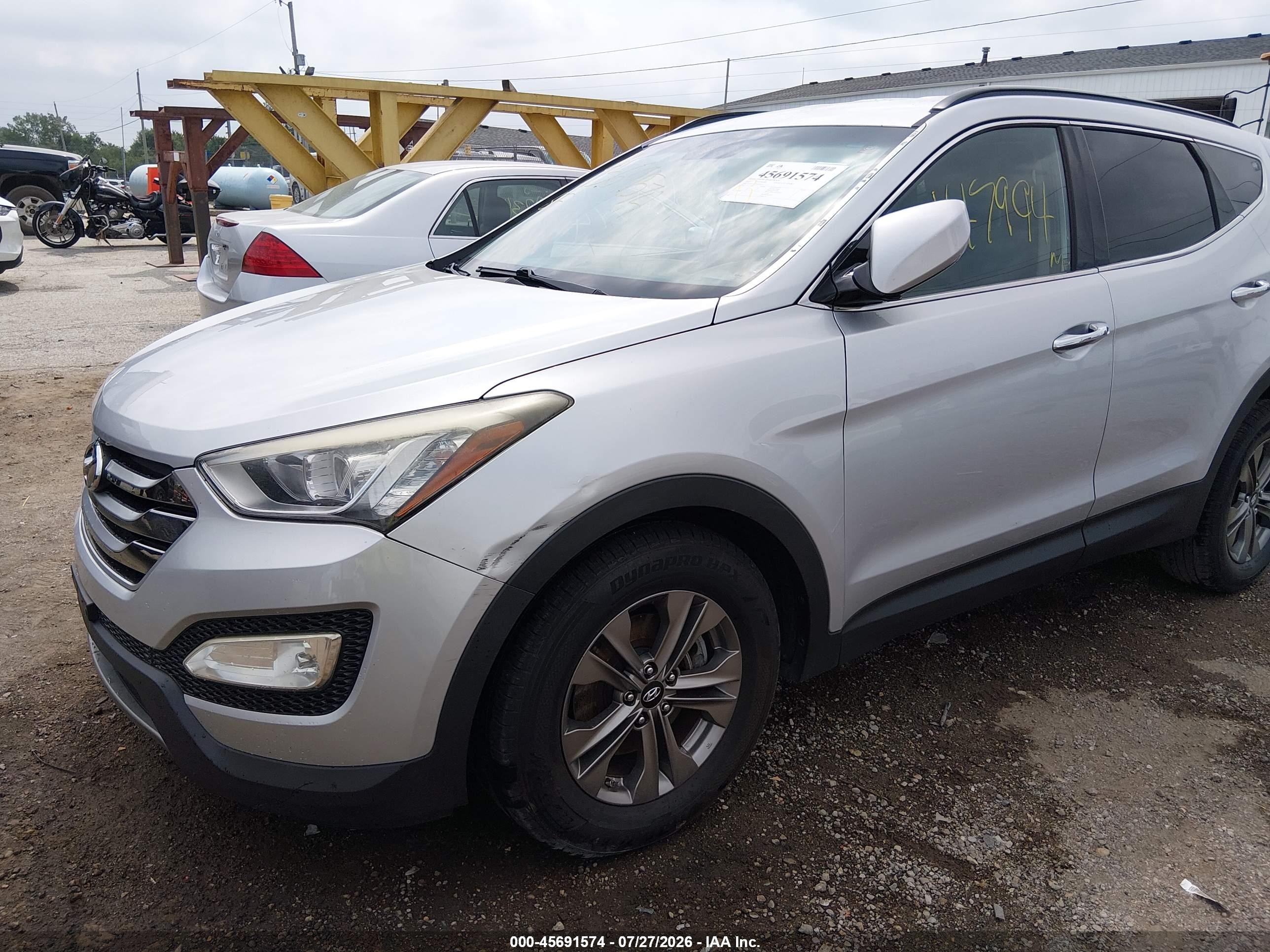 2015 Hyundai Santa Fe Sport 2.4l Silver vin: 5XYZU3LB9FG265612