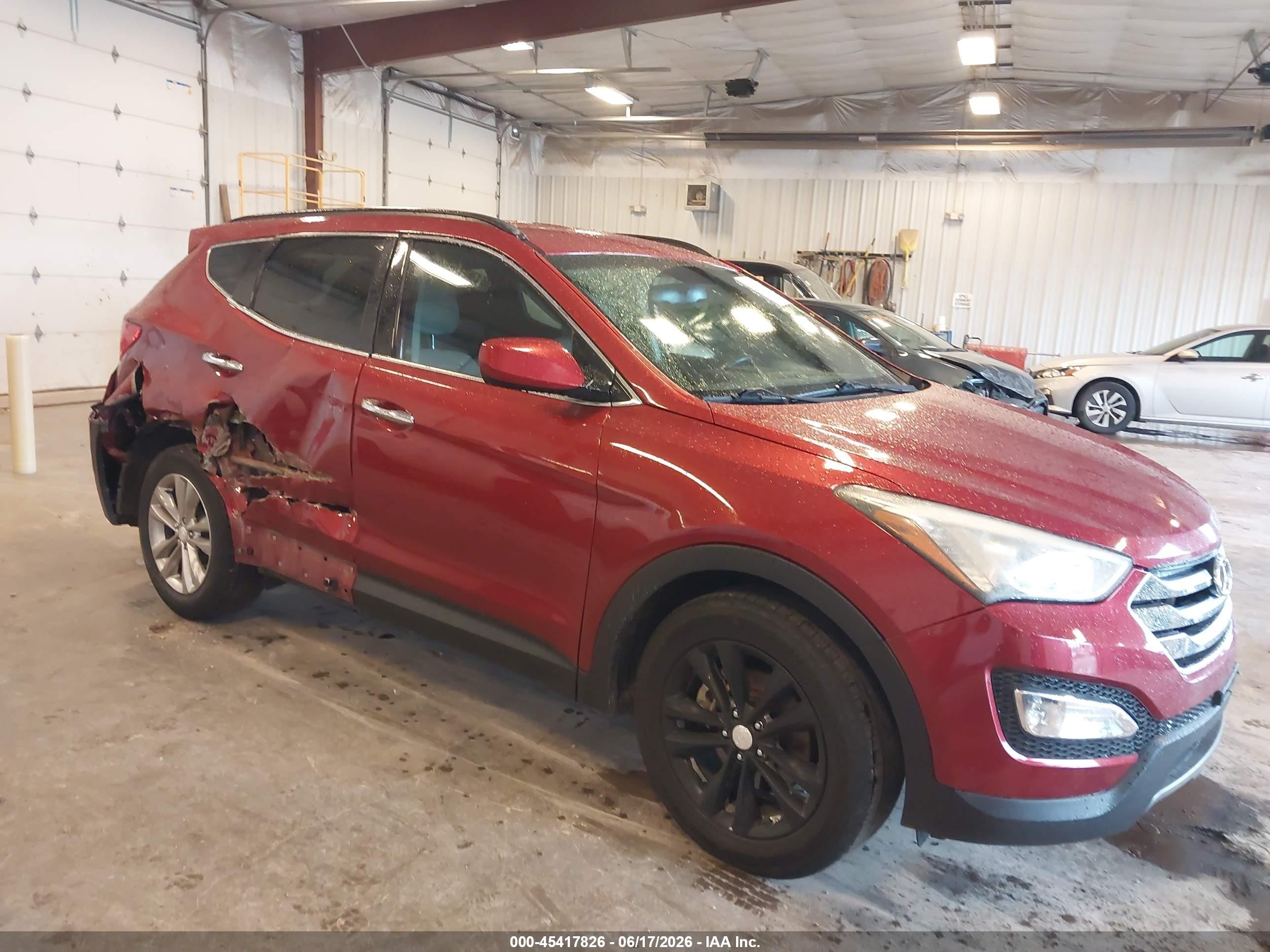 2015 Hyundai Santa Fe Sport 2.4l Red vin: 5XYZU3LB9FG301072