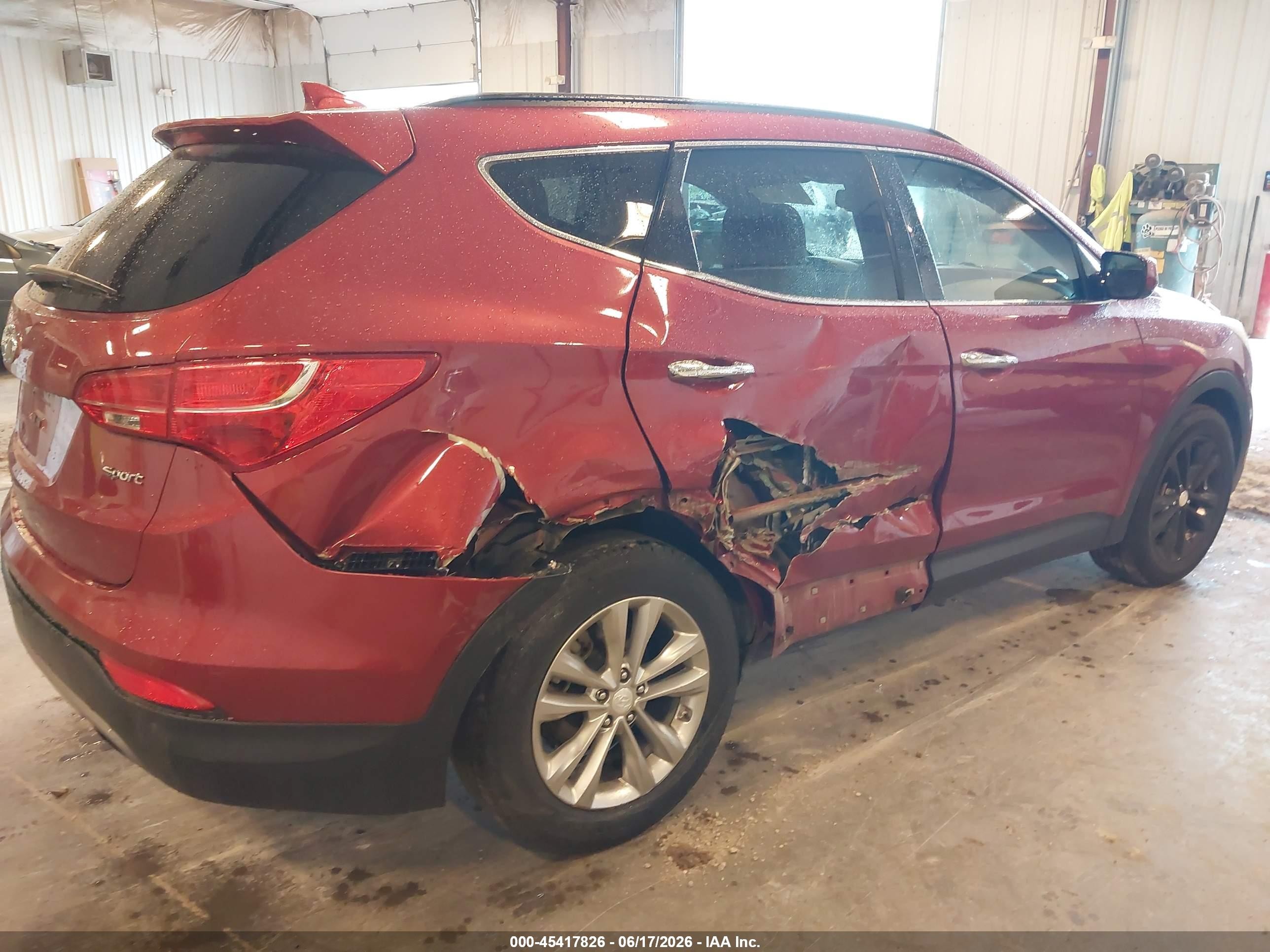 2015 Hyundai Santa Fe Sport 2.4l Red vin: 5XYZU3LB9FG301072