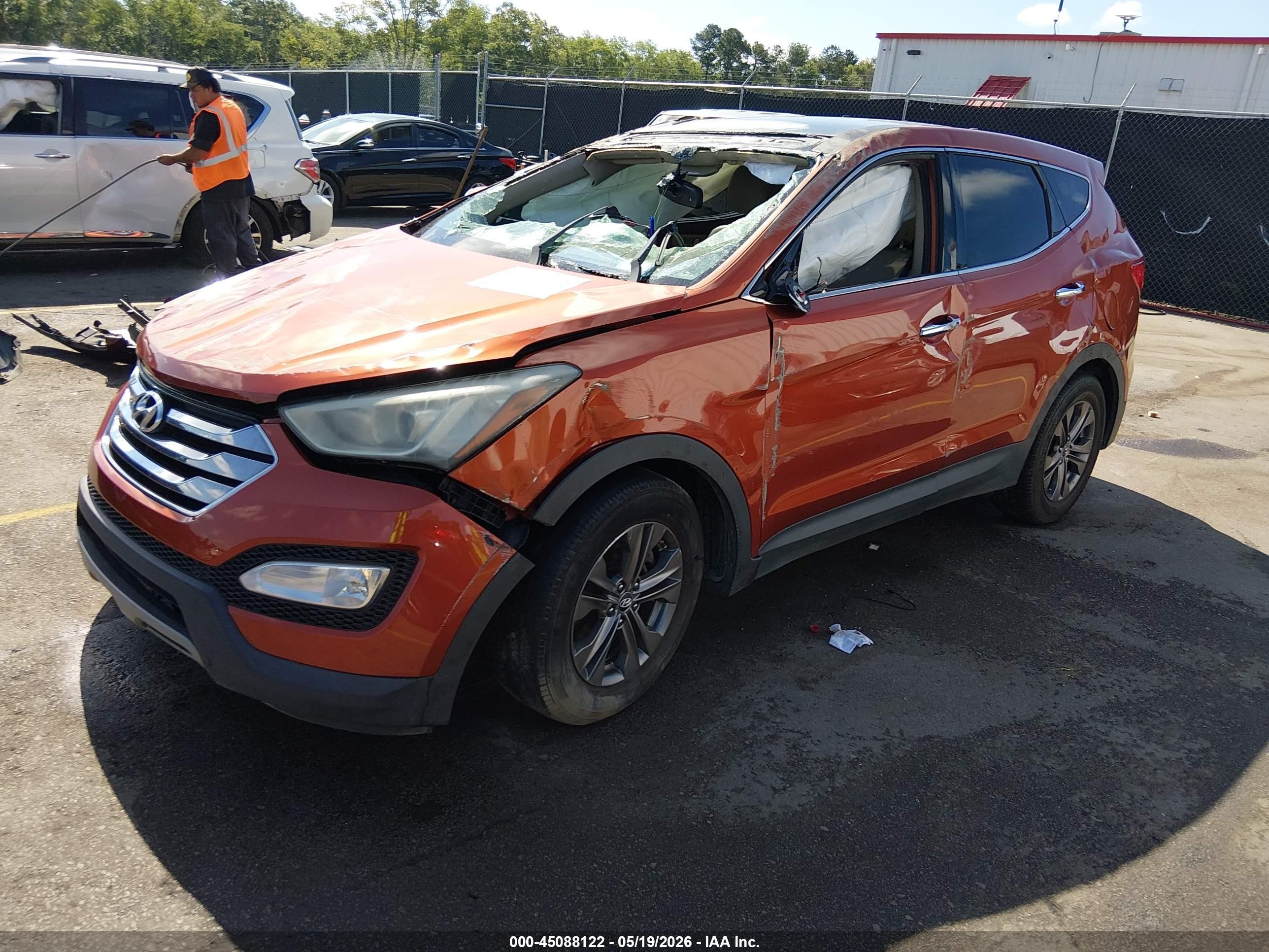 2013 Hyundai Santa Fe Sport Orange vin: 5XYZU3LBXDG009430