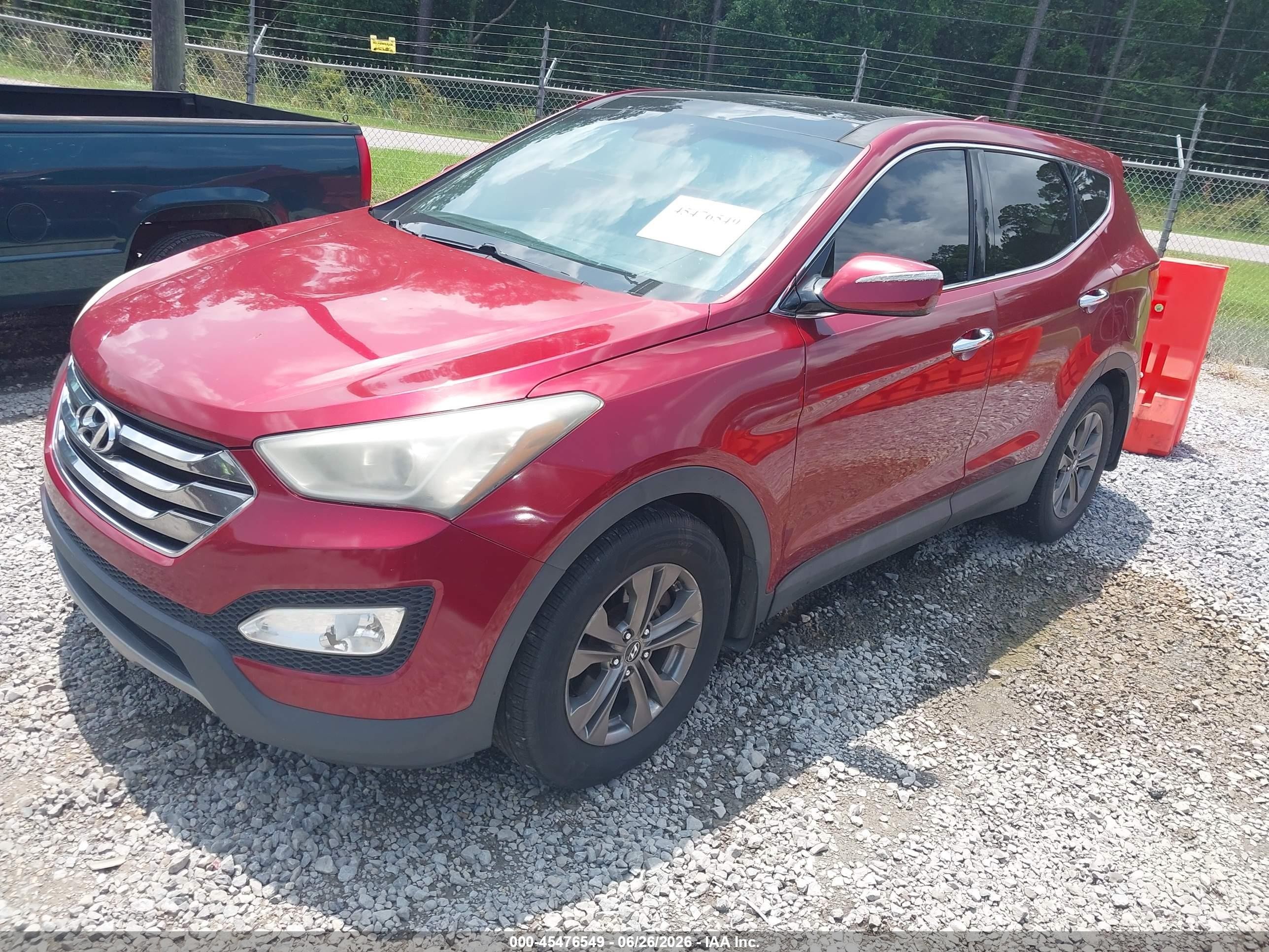 2013 Hyundai Santa Fe Sport Red vin: 5XYZU3LBXDG026213