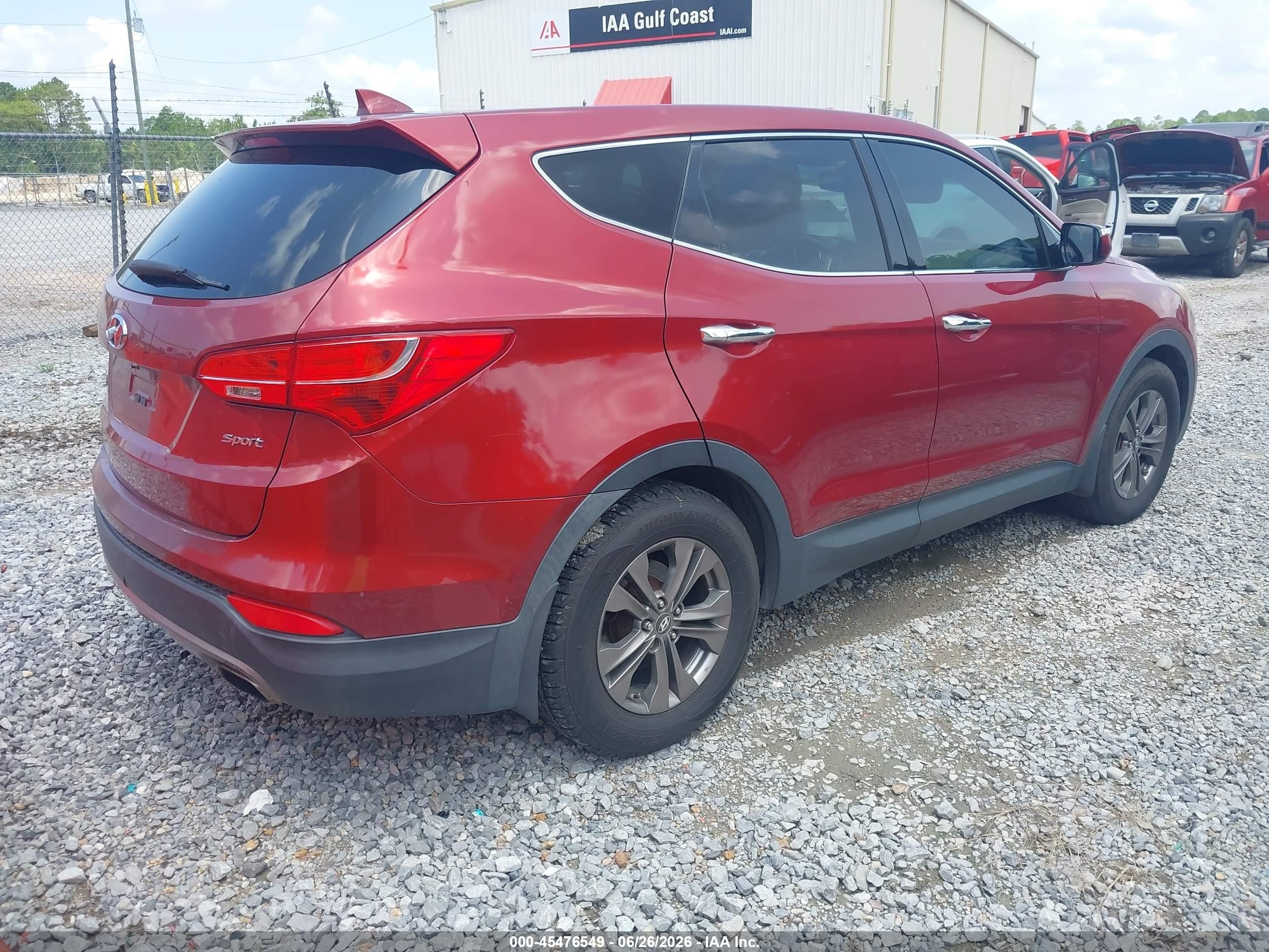 2013 Hyundai Santa Fe Sport Red vin: 5XYZU3LBXDG026213