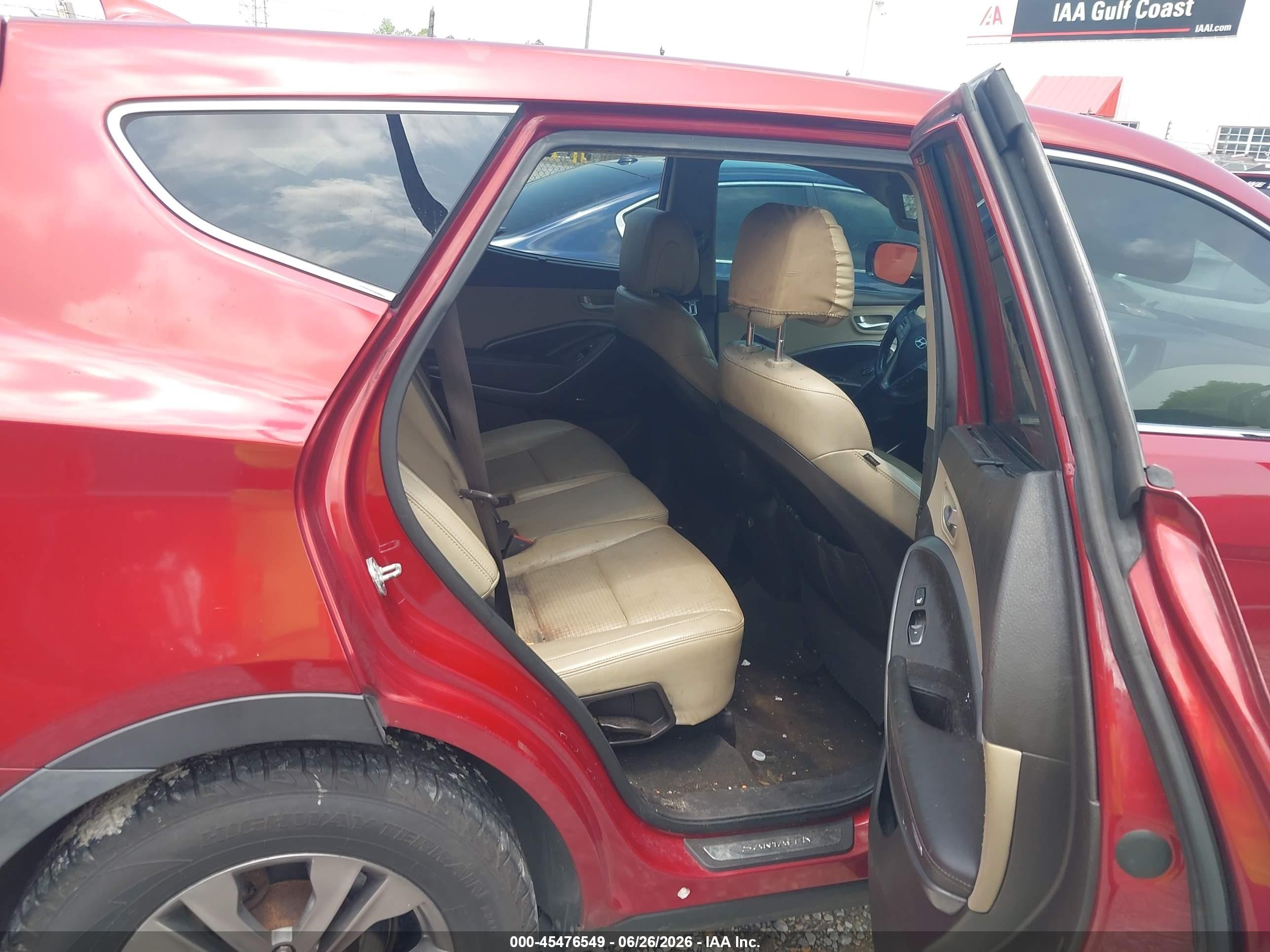 2013 Hyundai Santa Fe Sport Red vin: 5XYZU3LBXDG026213
