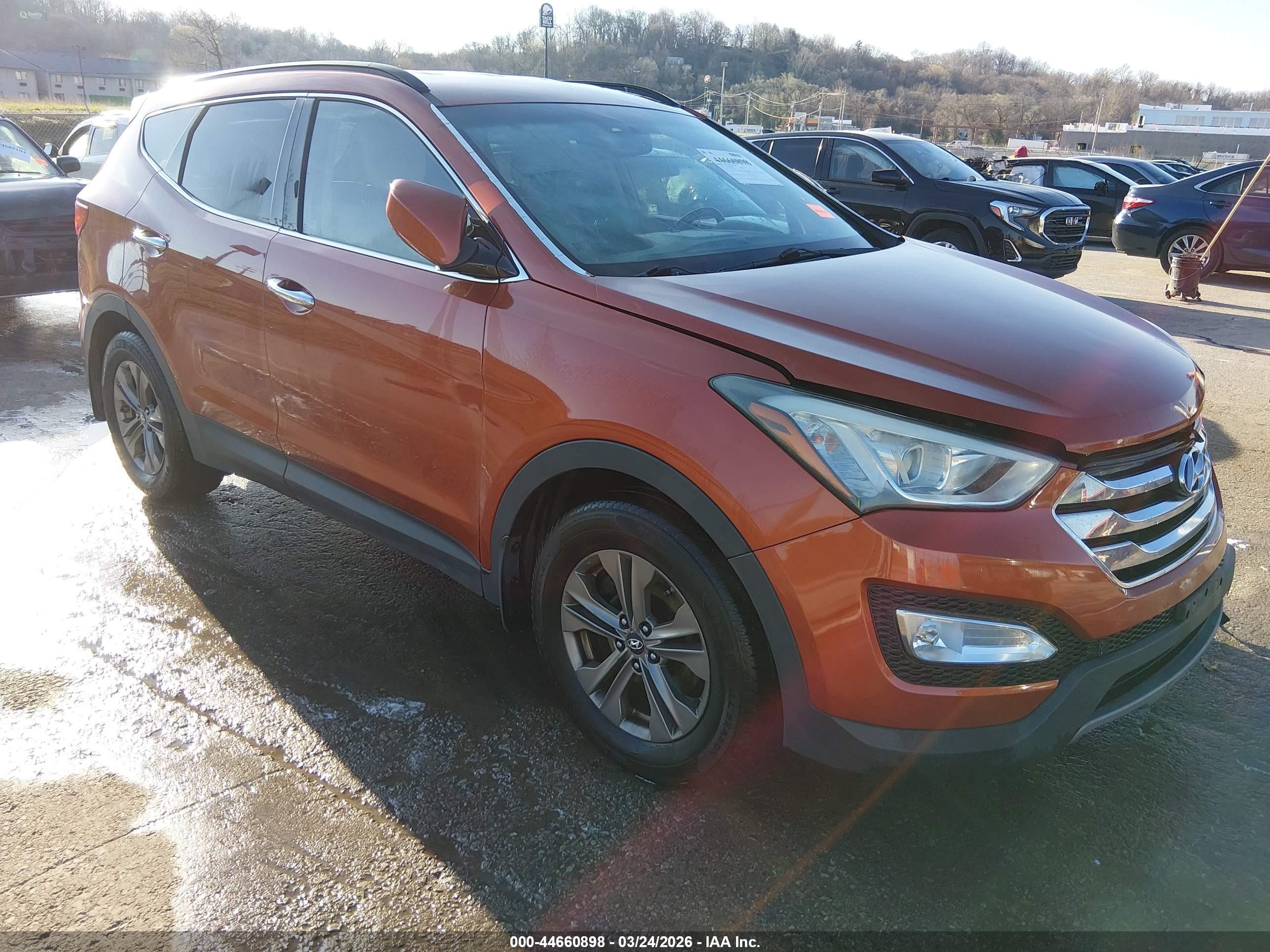 2013 Hyundai Santa Fe Sport Orange vin: 5XYZU3LBXDG032853
