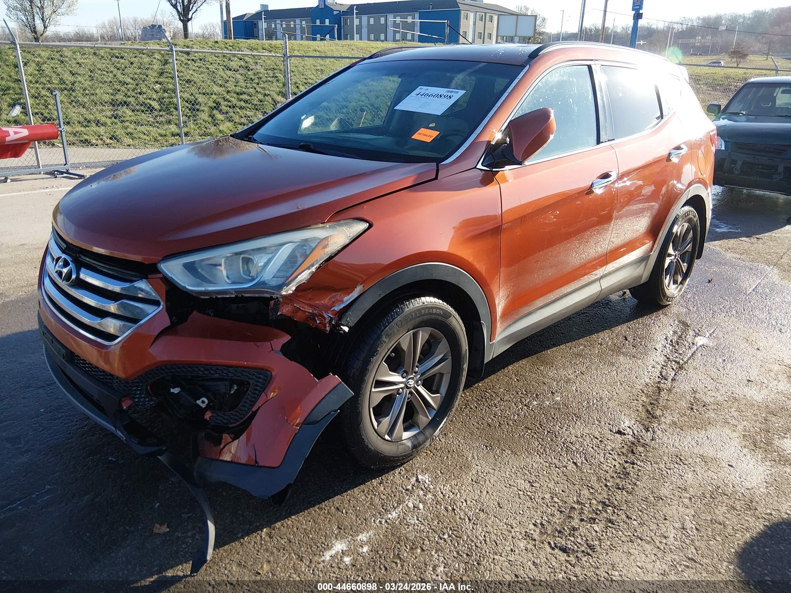 2013 Hyundai Santa Fe Sport Orange vin: 5XYZU3LBXDG032853