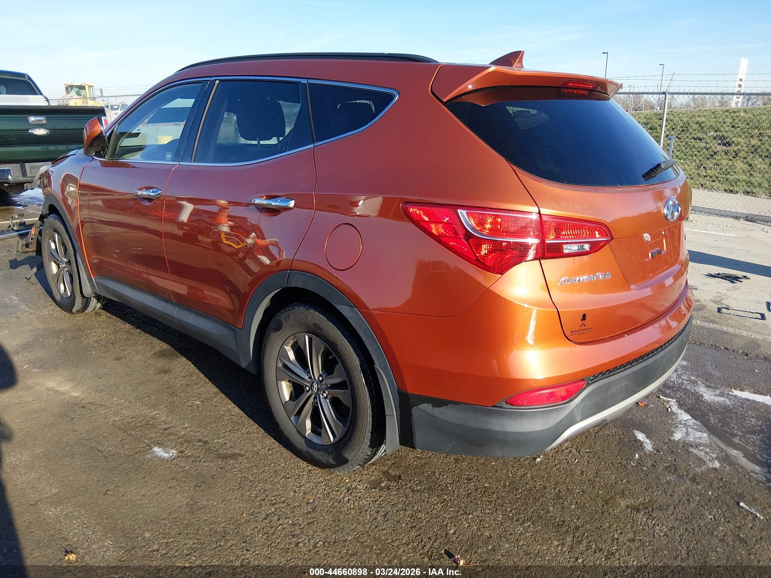 2013 Hyundai Santa Fe Sport Orange vin: 5XYZU3LBXDG032853