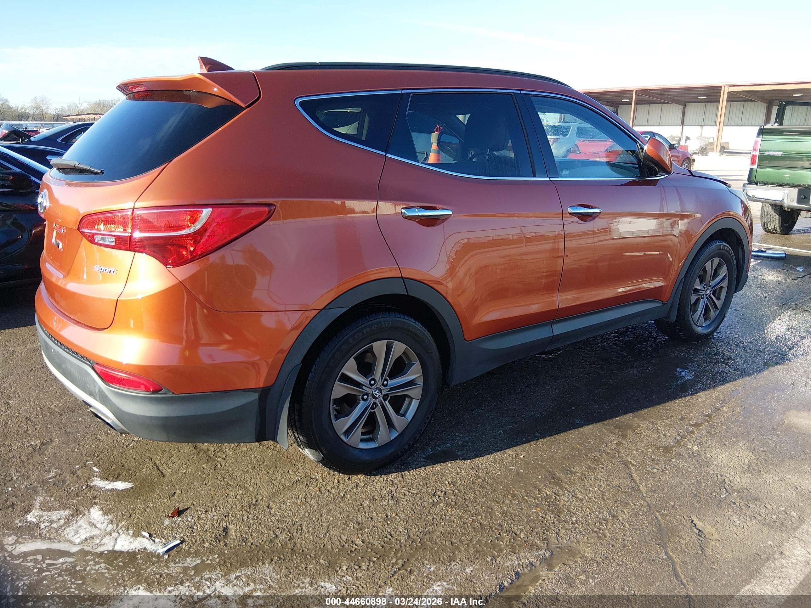 2013 Hyundai Santa Fe Sport Orange vin: 5XYZU3LBXDG032853