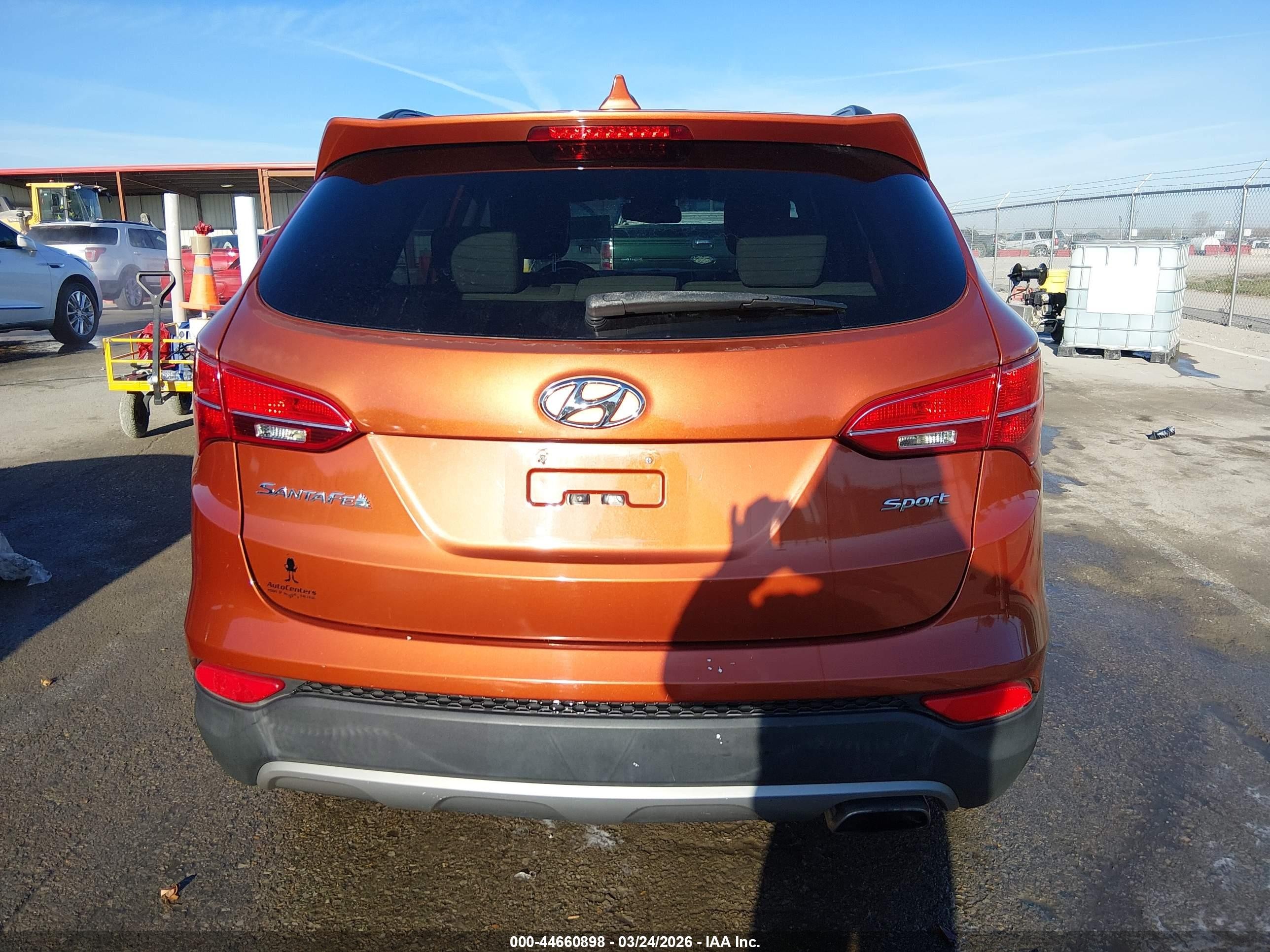 2013 Hyundai Santa Fe Sport Orange vin: 5XYZU3LBXDG032853