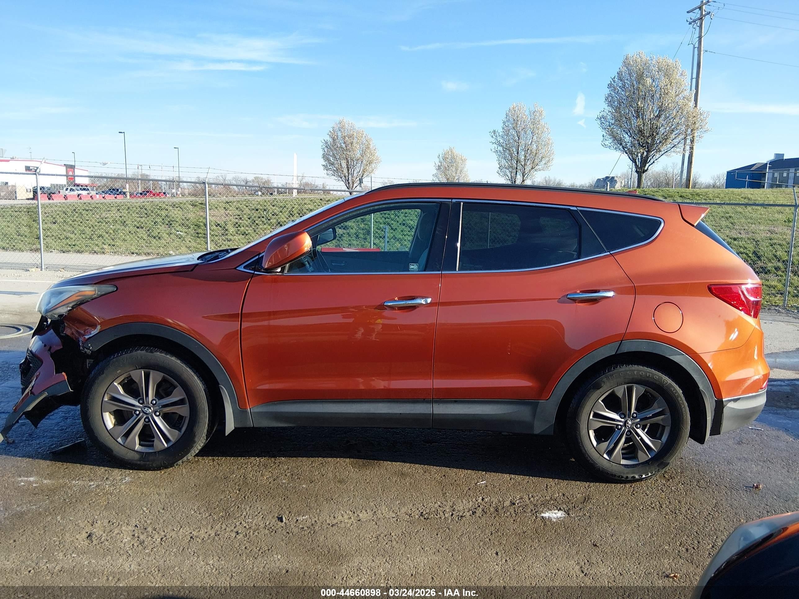 2013 Hyundai Santa Fe Sport Orange vin: 5XYZU3LBXDG032853