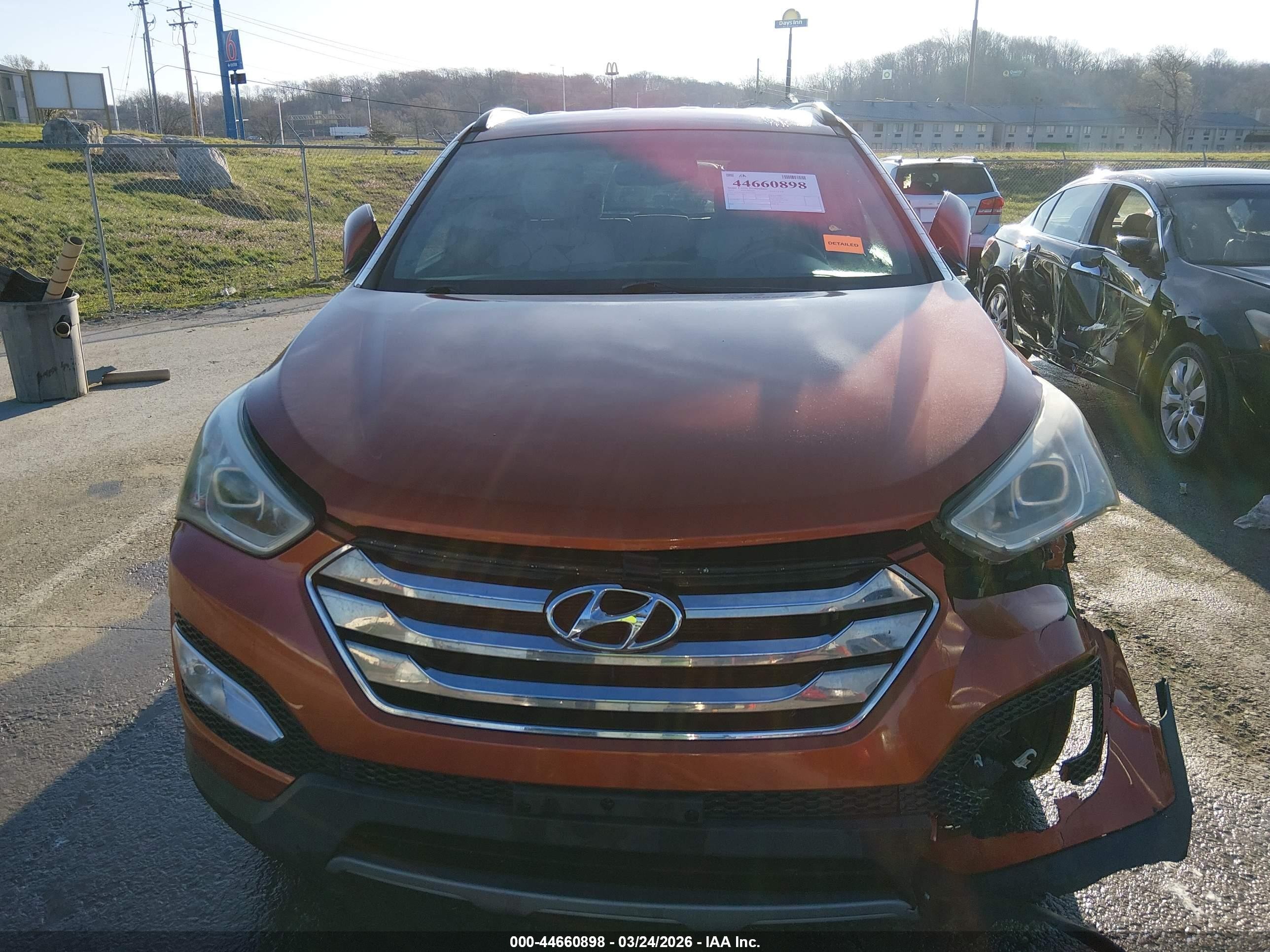 2013 Hyundai Santa Fe Sport Orange vin: 5XYZU3LBXDG032853