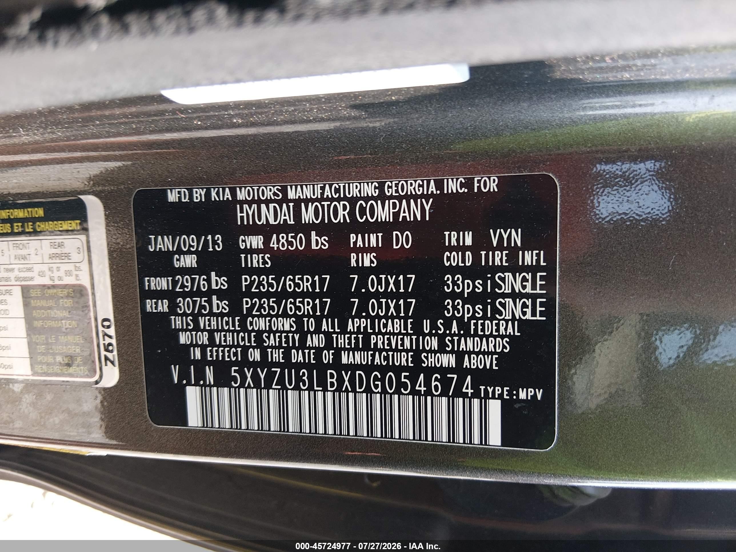 2013 Hyundai Santa Fe Sport Brown vin: 5XYZU3LBXDG054674