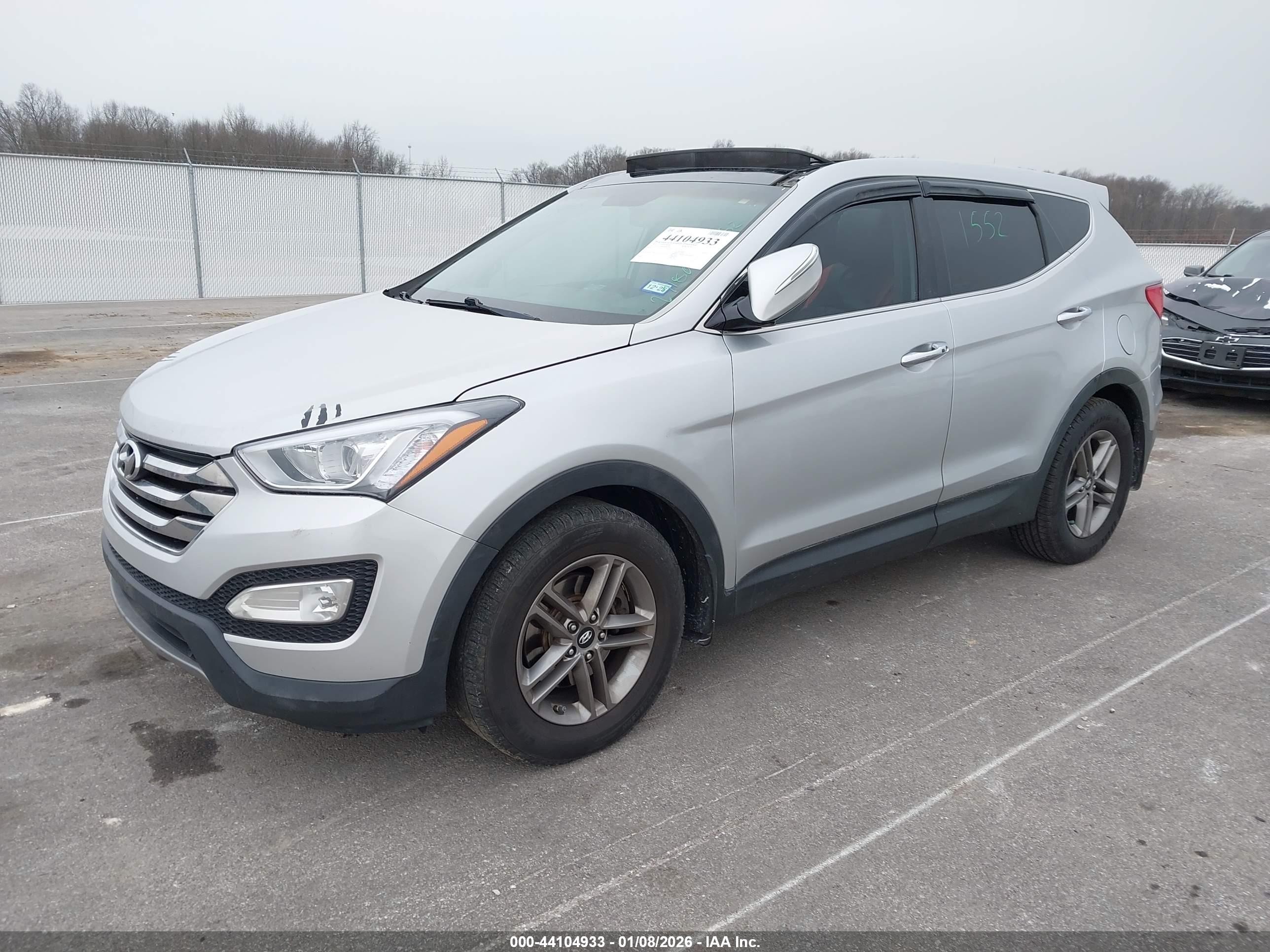 2013 Hyundai Santa Fe Sport Серебряный vin: 5XYZU3LBXDG060328