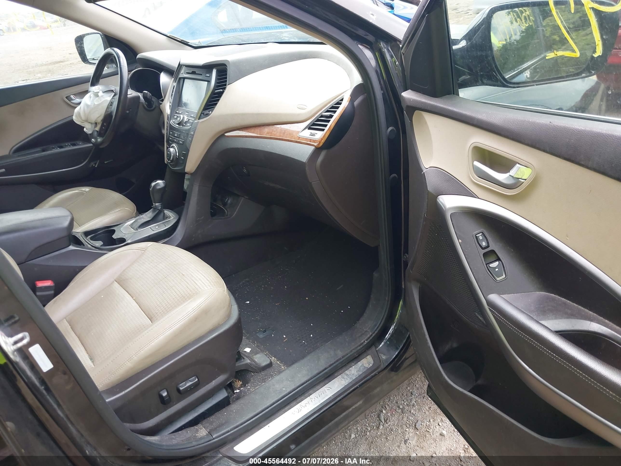 2013 Hyundai Santa Fe Sport Black vin: 5XYZU3LBXDG060507