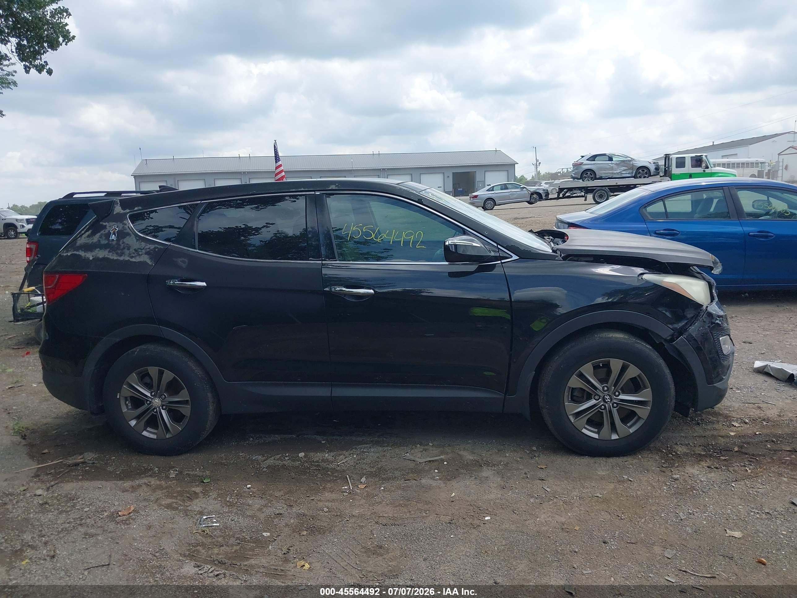 2013 Hyundai Santa Fe Sport Black vin: 5XYZU3LBXDG060507