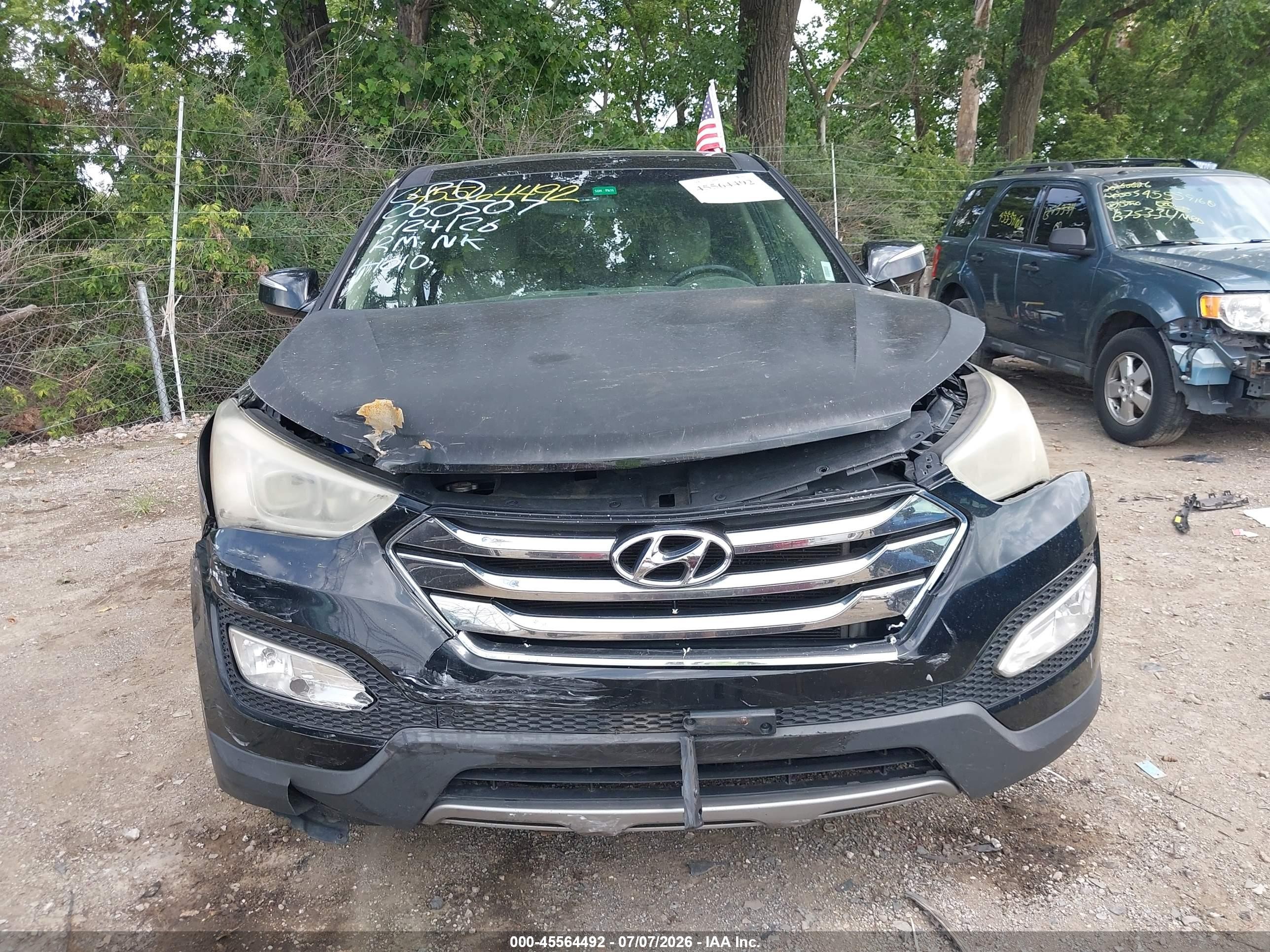 2013 Hyundai Santa Fe Sport Black vin: 5XYZU3LBXDG060507