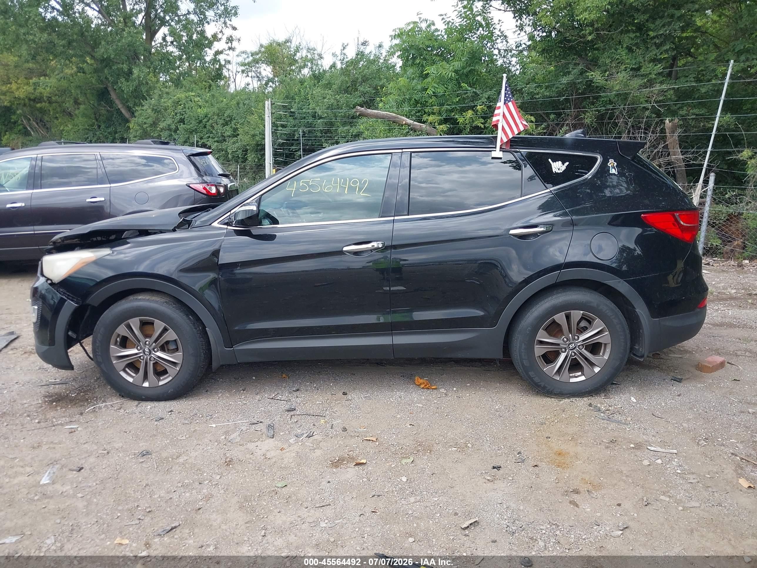 2013 Hyundai Santa Fe Sport Black vin: 5XYZU3LBXDG060507