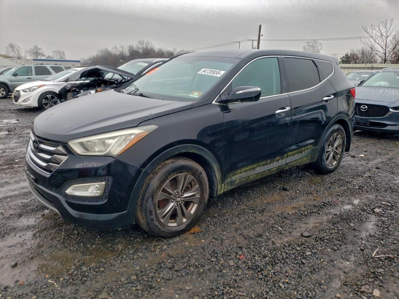 2013 Hyundai Santa Fe Black vin: 5XYZU3LBXDG065691