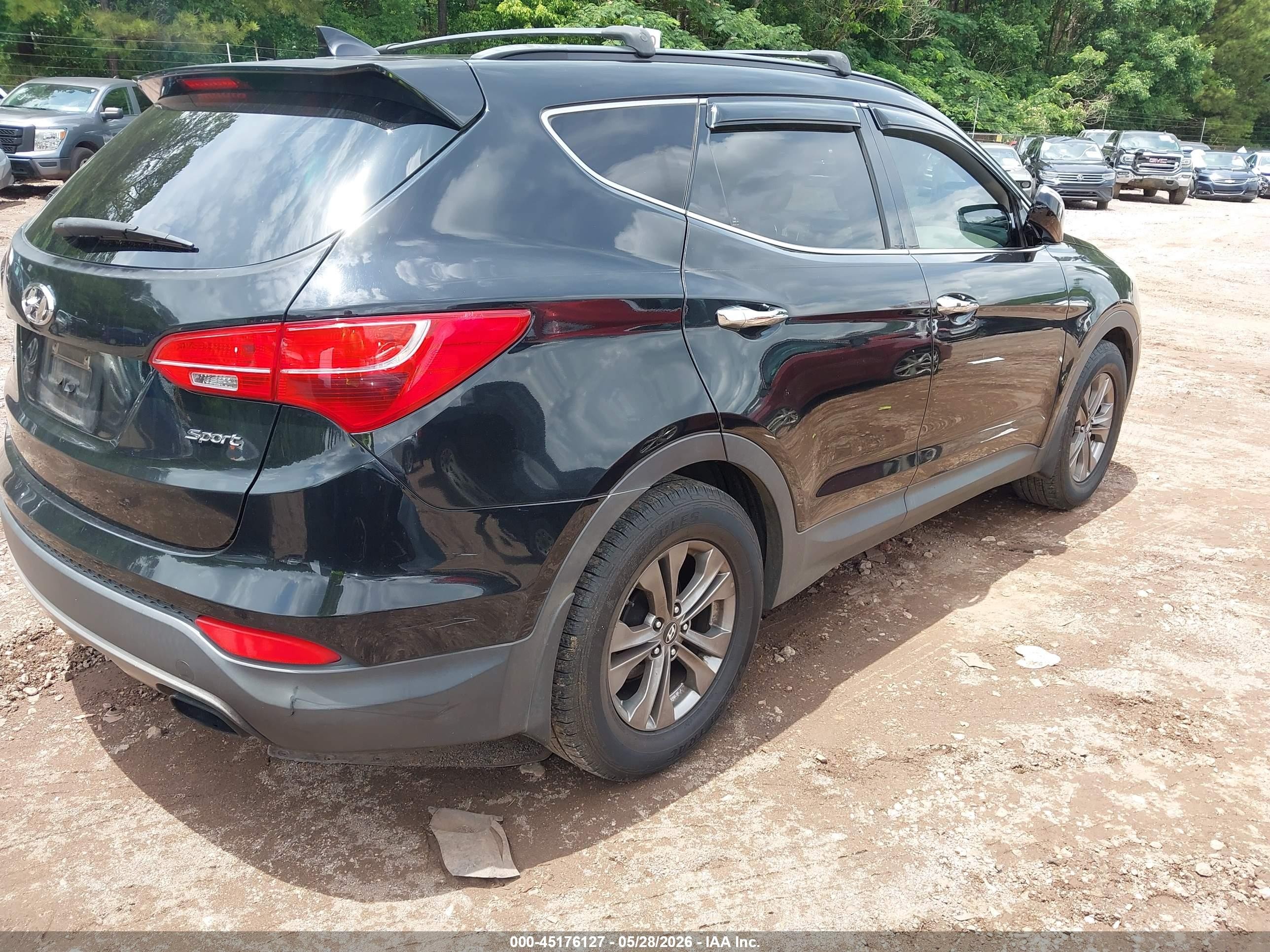 2013 Hyundai Santa Fe Sport Black vin: 5XYZU3LBXDG084807