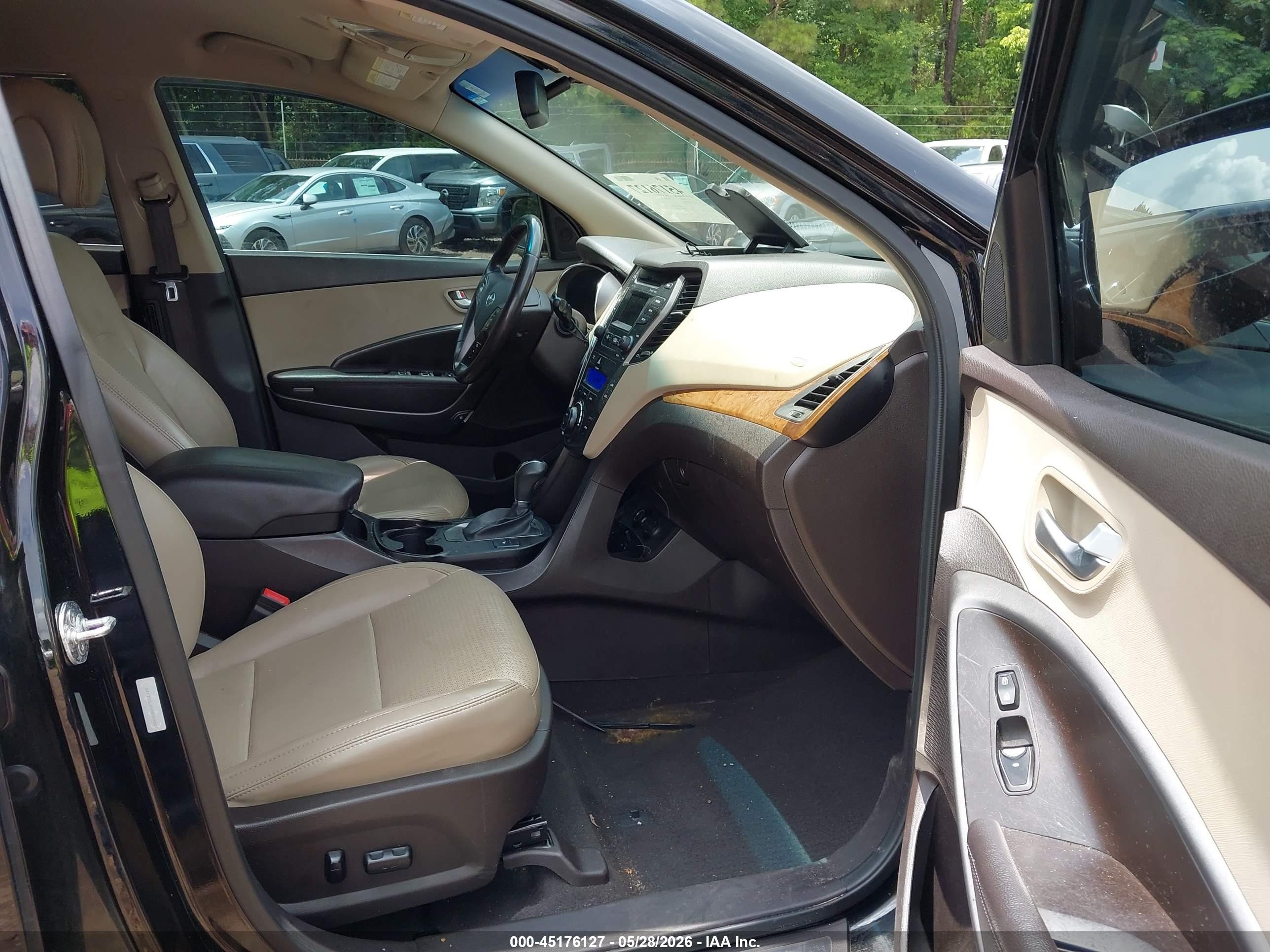 2013 Hyundai Santa Fe Sport Black vin: 5XYZU3LBXDG084807