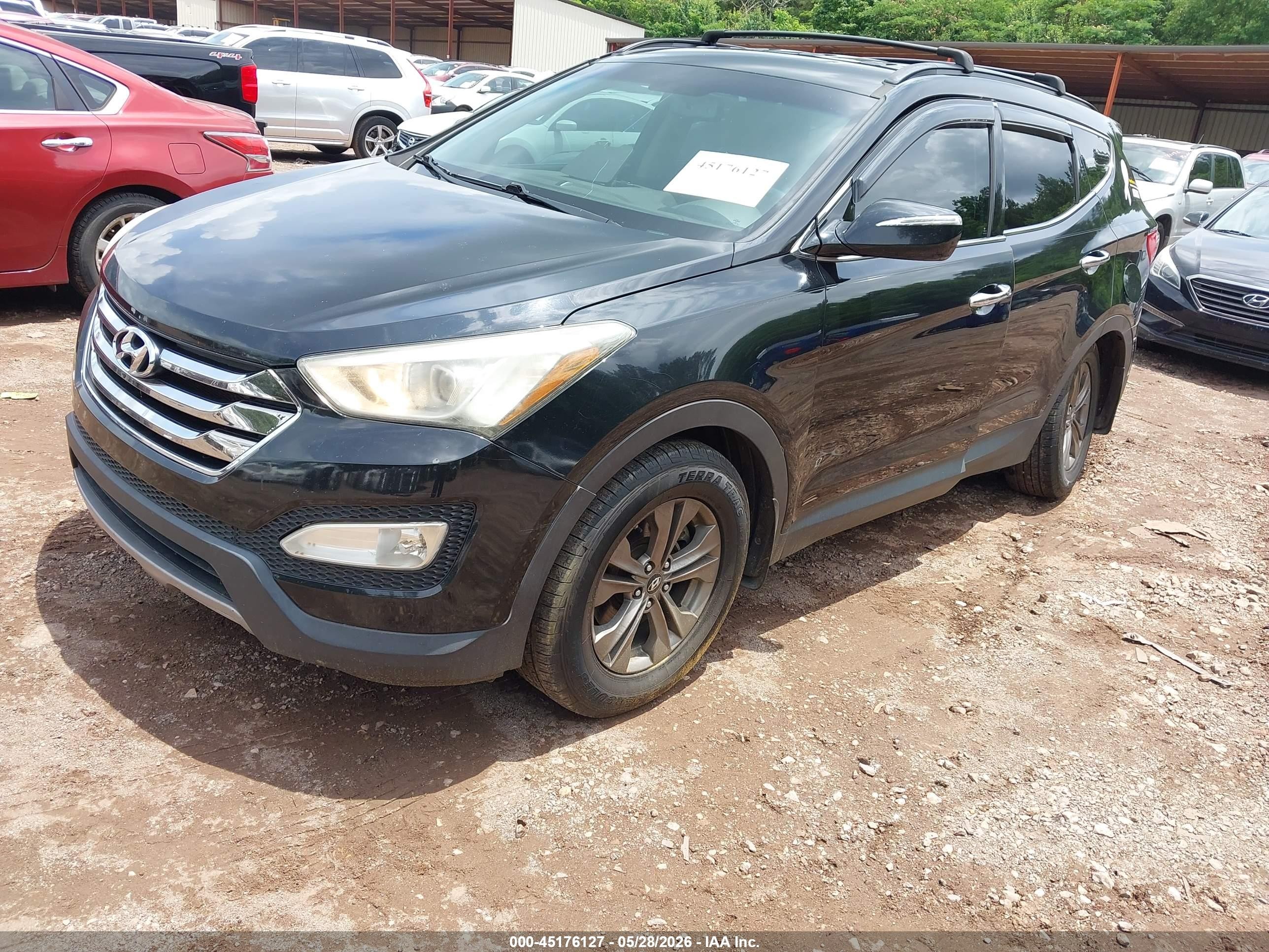 2013 Hyundai Santa Fe Sport Black vin: 5XYZU3LBXDG084807