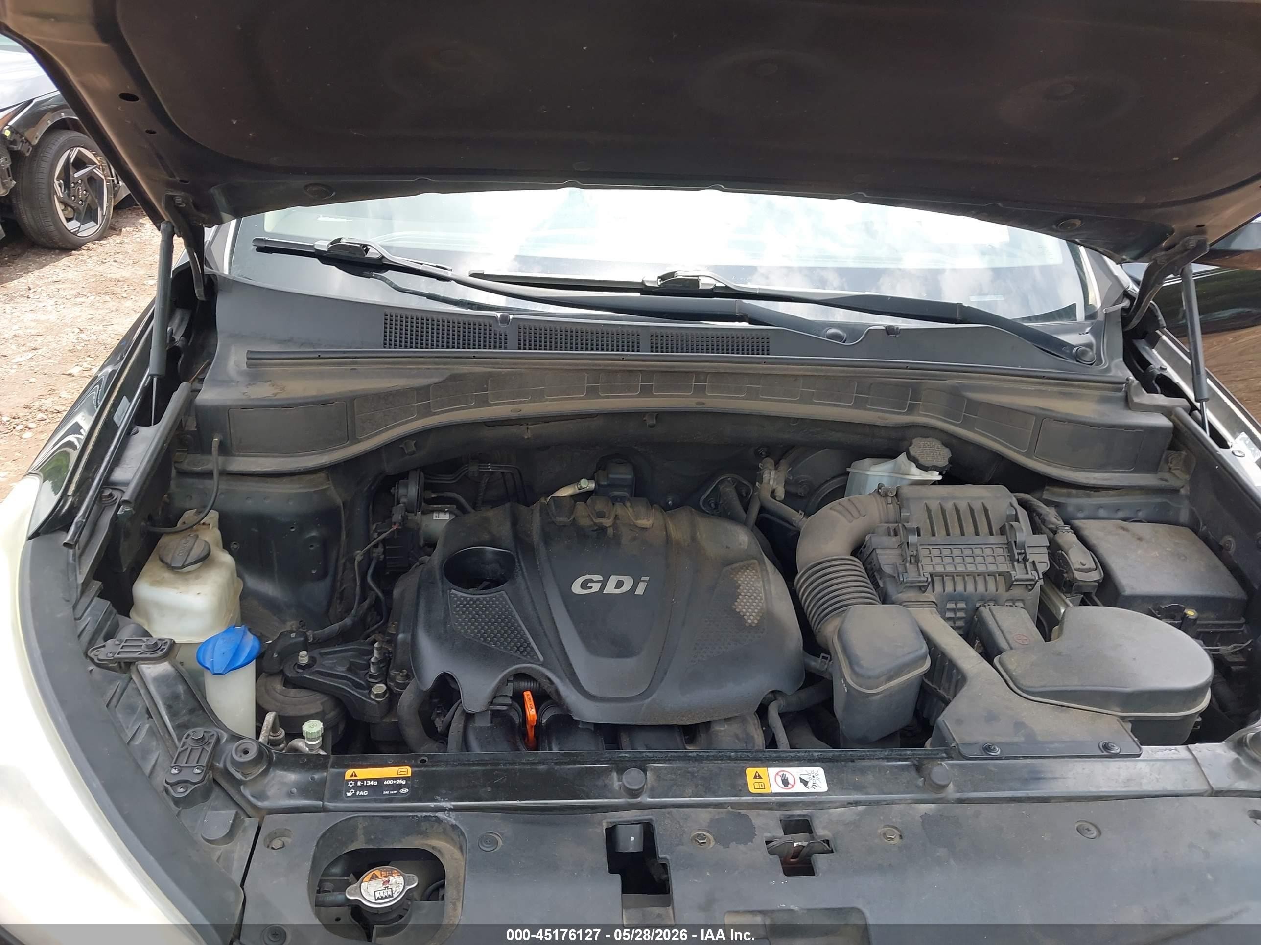 2013 Hyundai Santa Fe Sport Black vin: 5XYZU3LBXDG084807