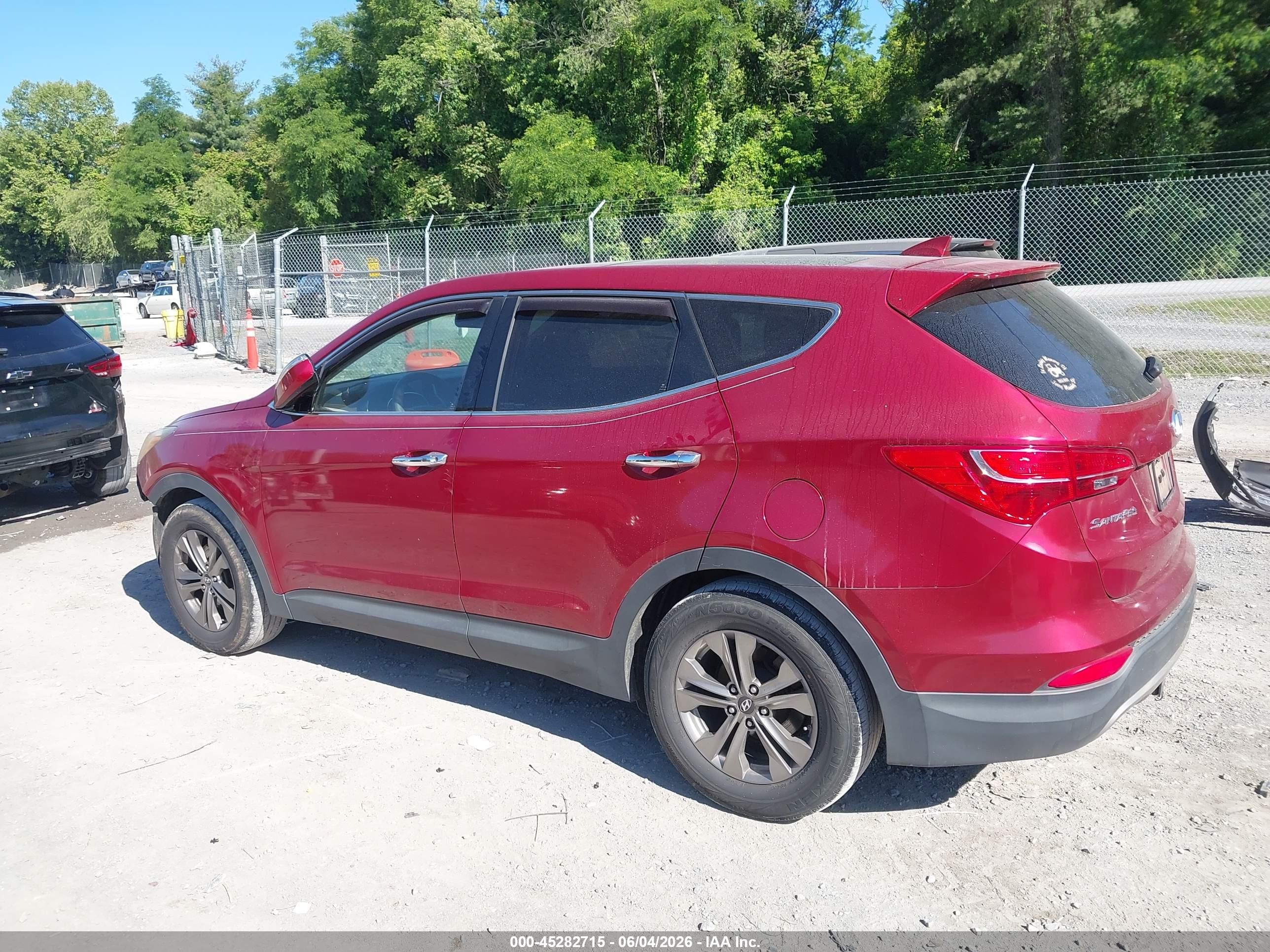 2013 Hyundai Santa Fe Sport Burgundy vin: 5XYZU3LBXDG086251