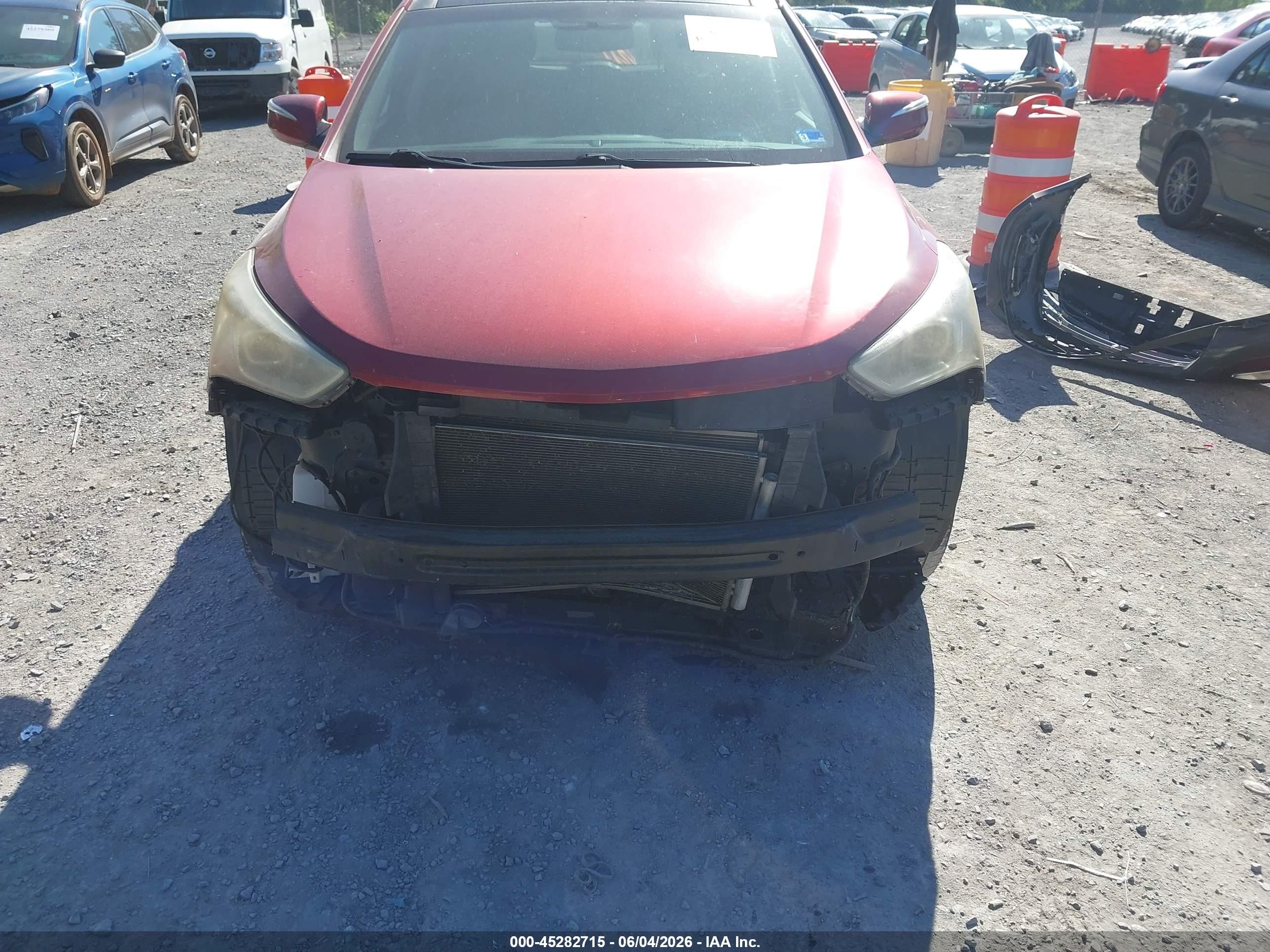 2013 Hyundai Santa Fe Sport Burgundy vin: 5XYZU3LBXDG086251