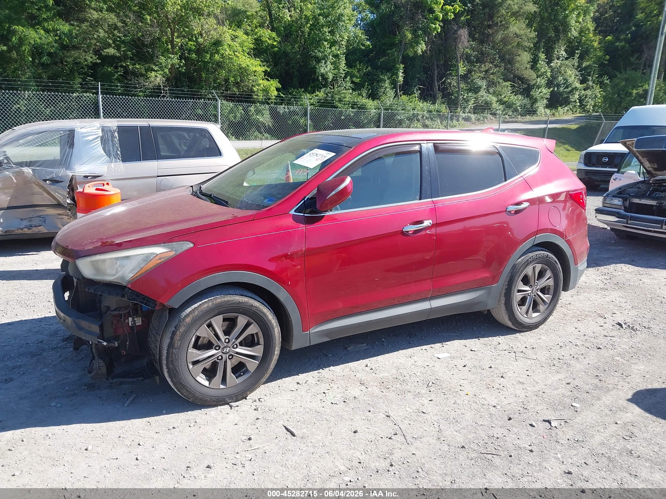 2013 Hyundai Santa Fe Sport Burgundy vin: 5XYZU3LBXDG086251