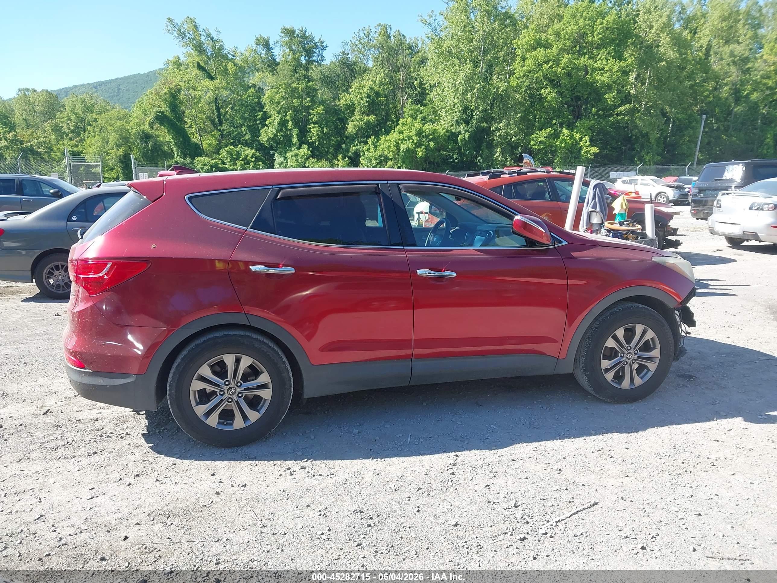 2013 Hyundai Santa Fe Sport Burgundy vin: 5XYZU3LBXDG086251