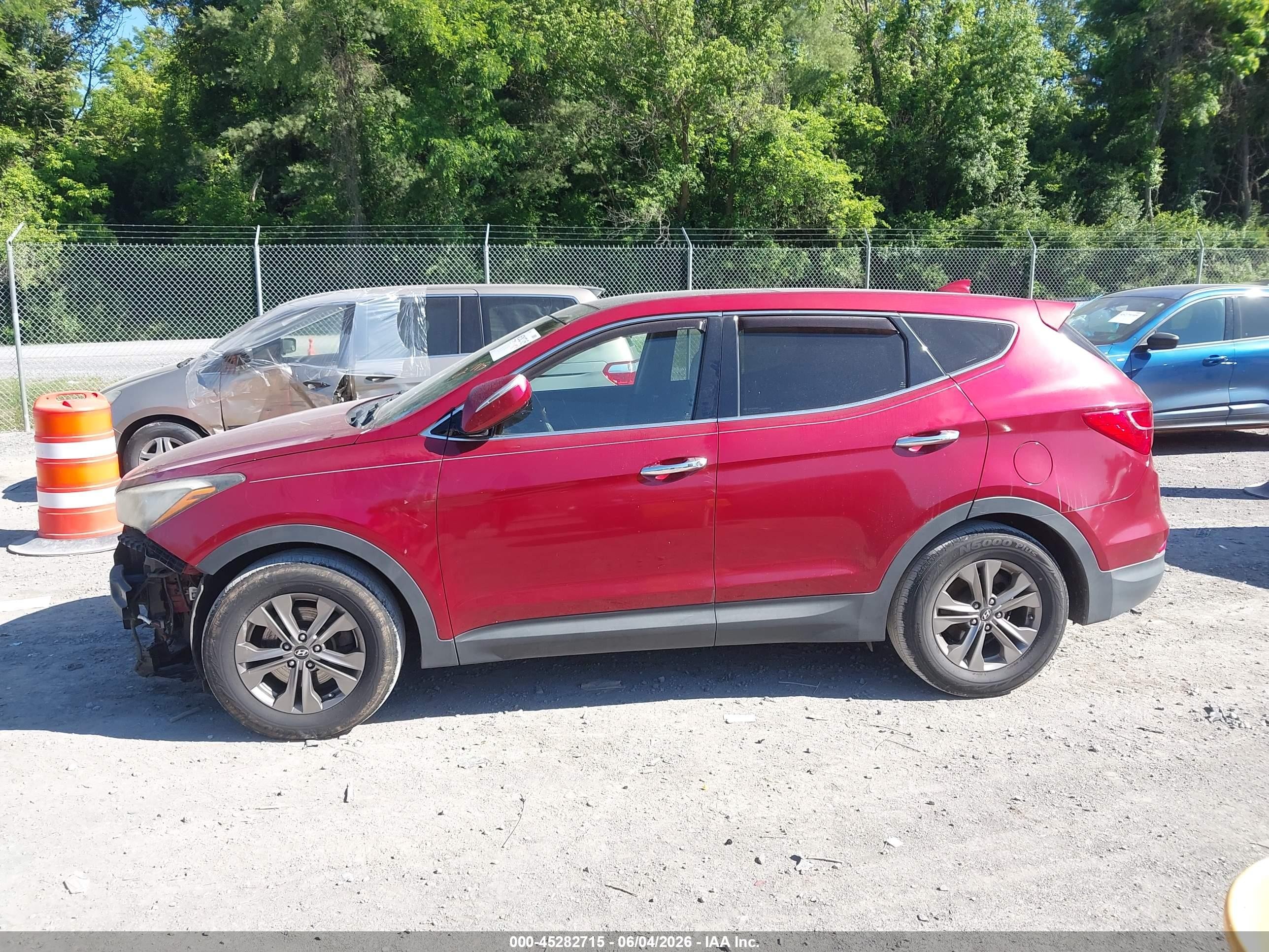 2013 Hyundai Santa Fe Sport Burgundy vin: 5XYZU3LBXDG086251