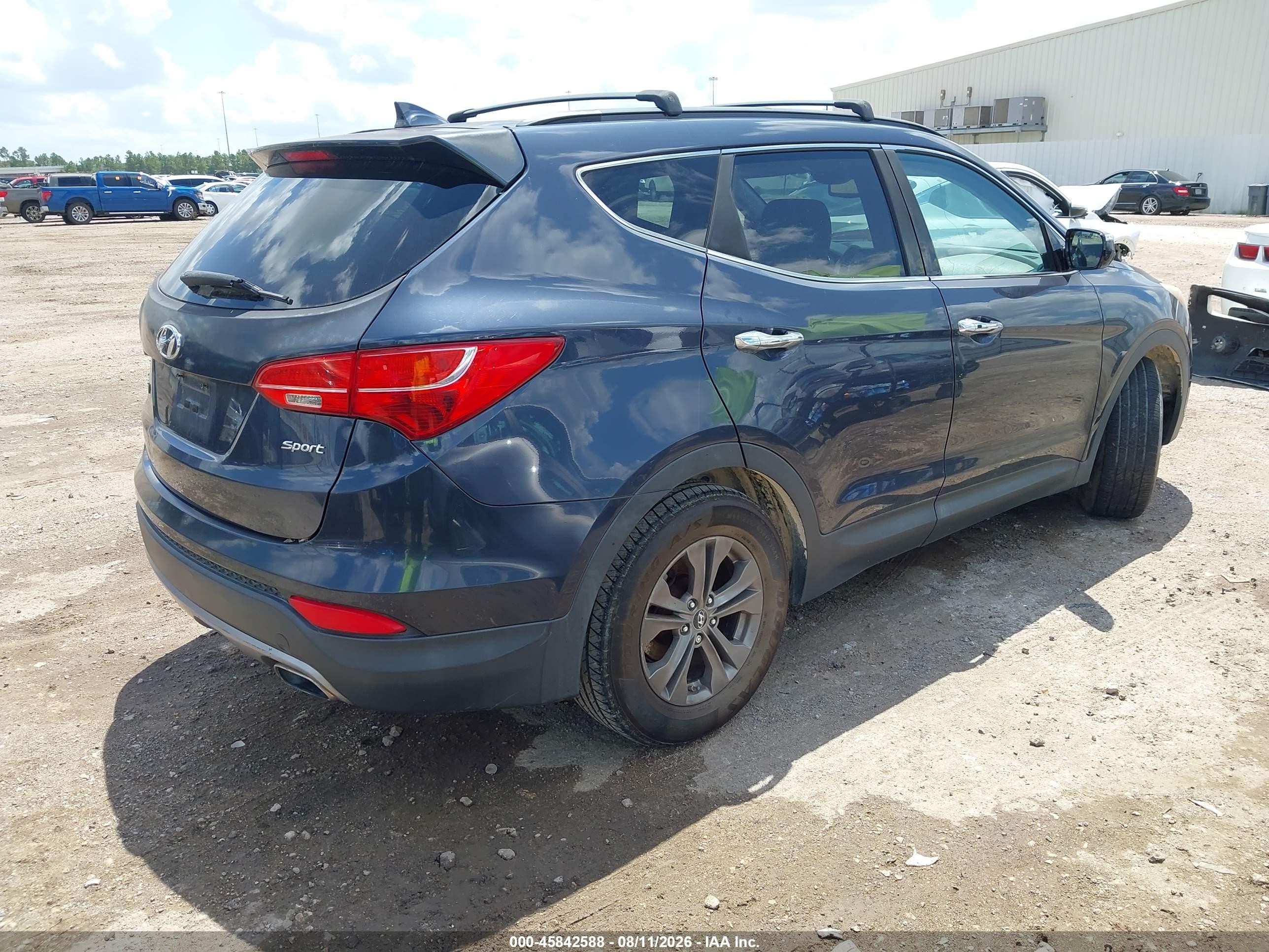 2013 Hyundai Santa Fe Sport   Синий vin: 5XYZU3LBXDG093765