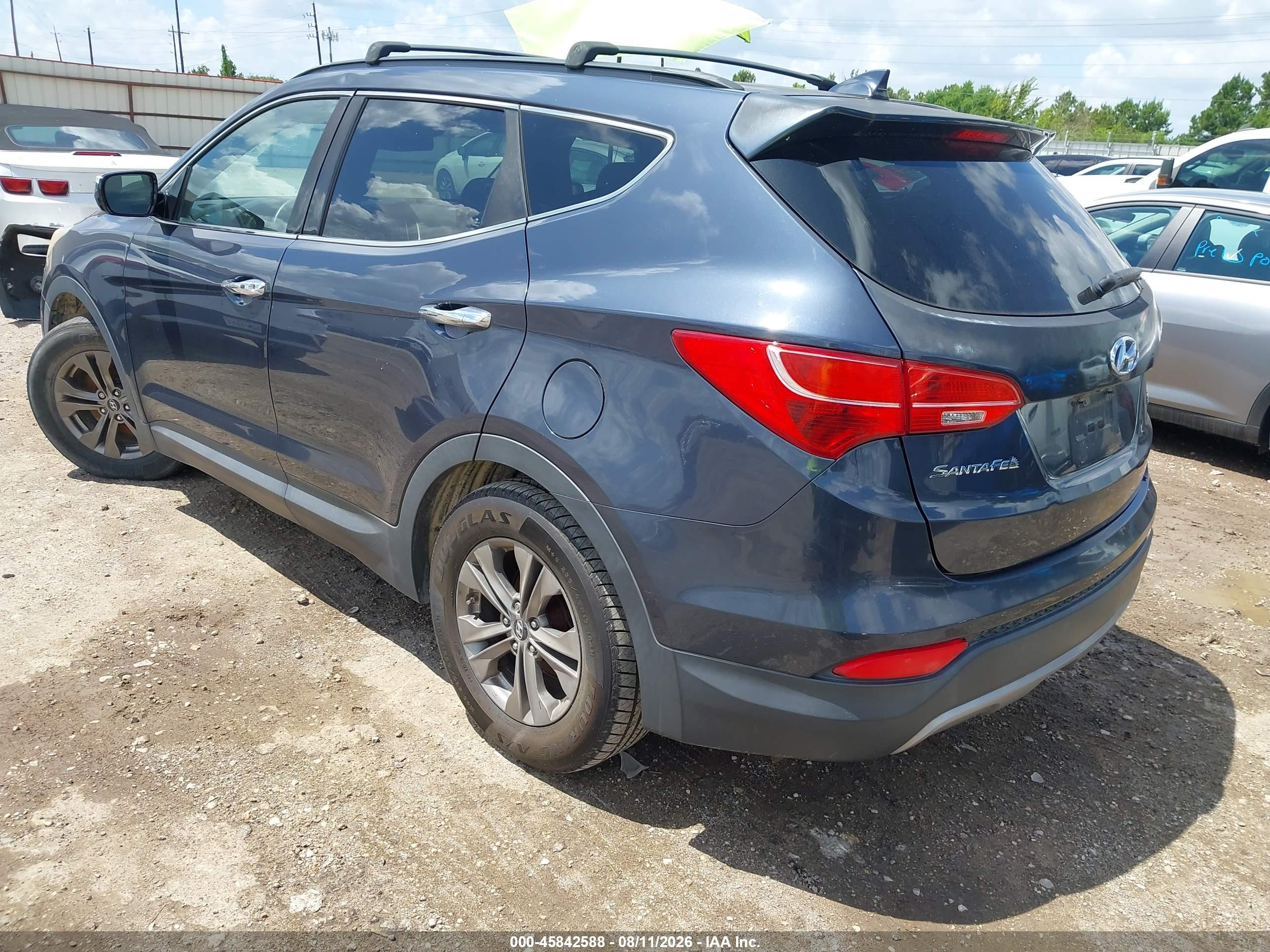 2013 Hyundai Santa Fe Sport   Синий vin: 5XYZU3LBXDG093765