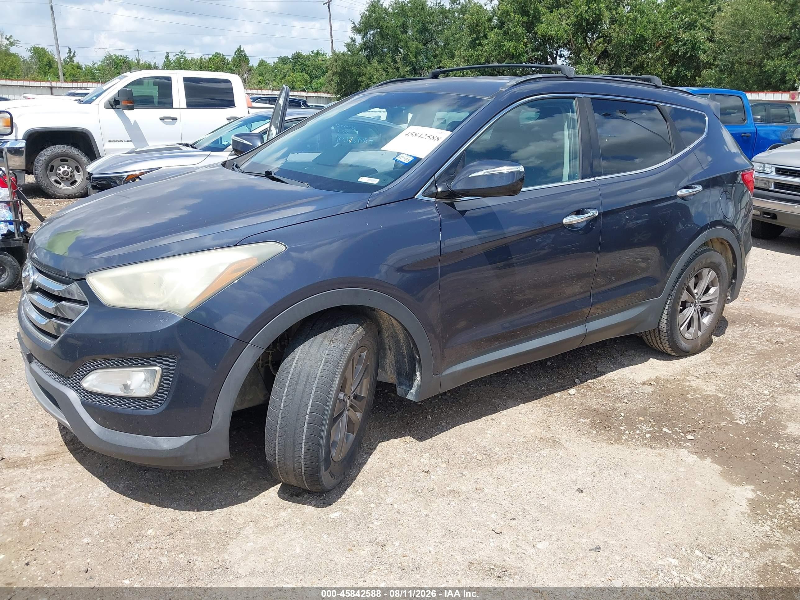 2013 Hyundai Santa Fe Sport   Синий vin: 5XYZU3LBXDG093765