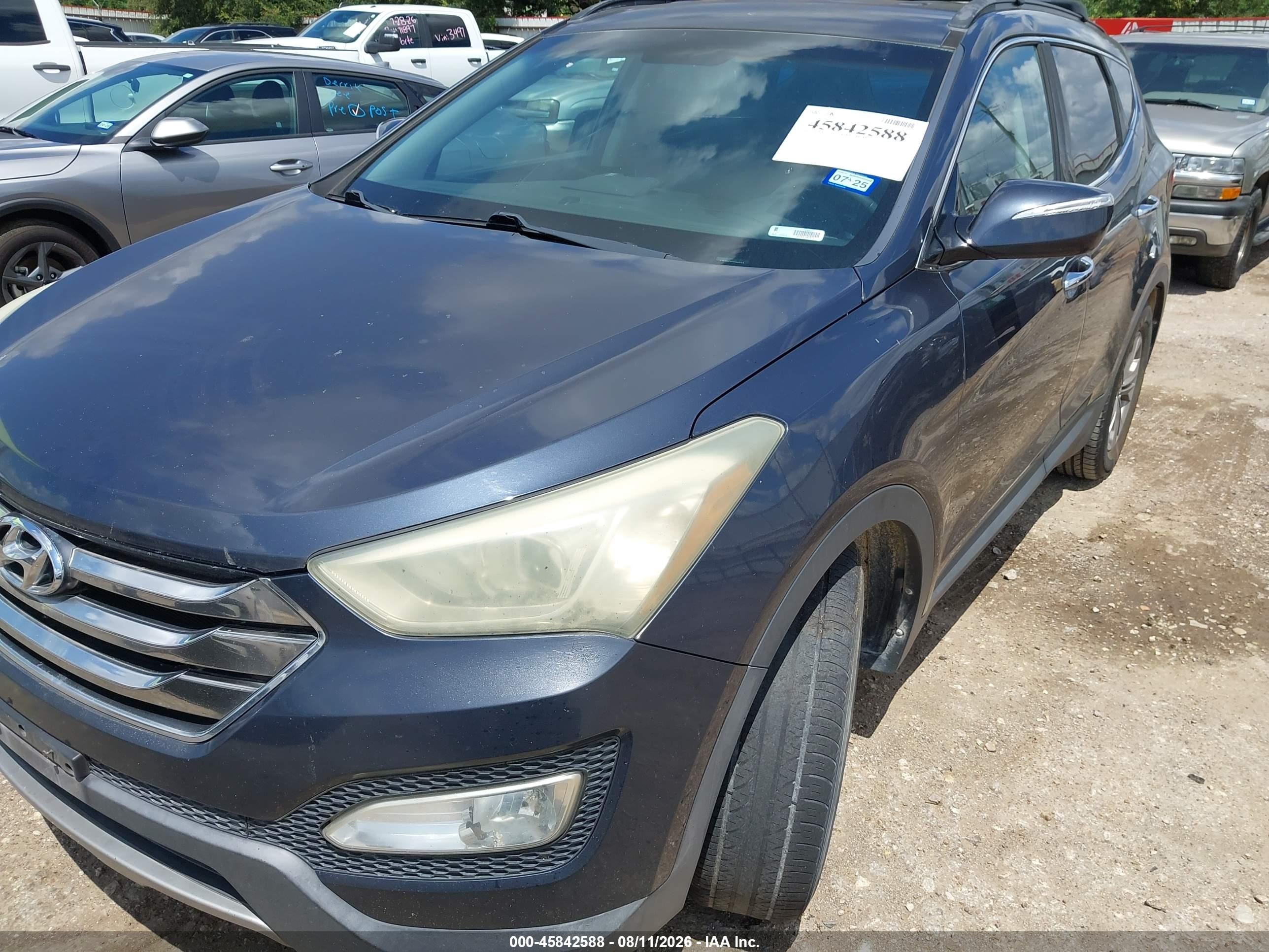 2013 Hyundai Santa Fe Sport   Синий vin: 5XYZU3LBXDG093765