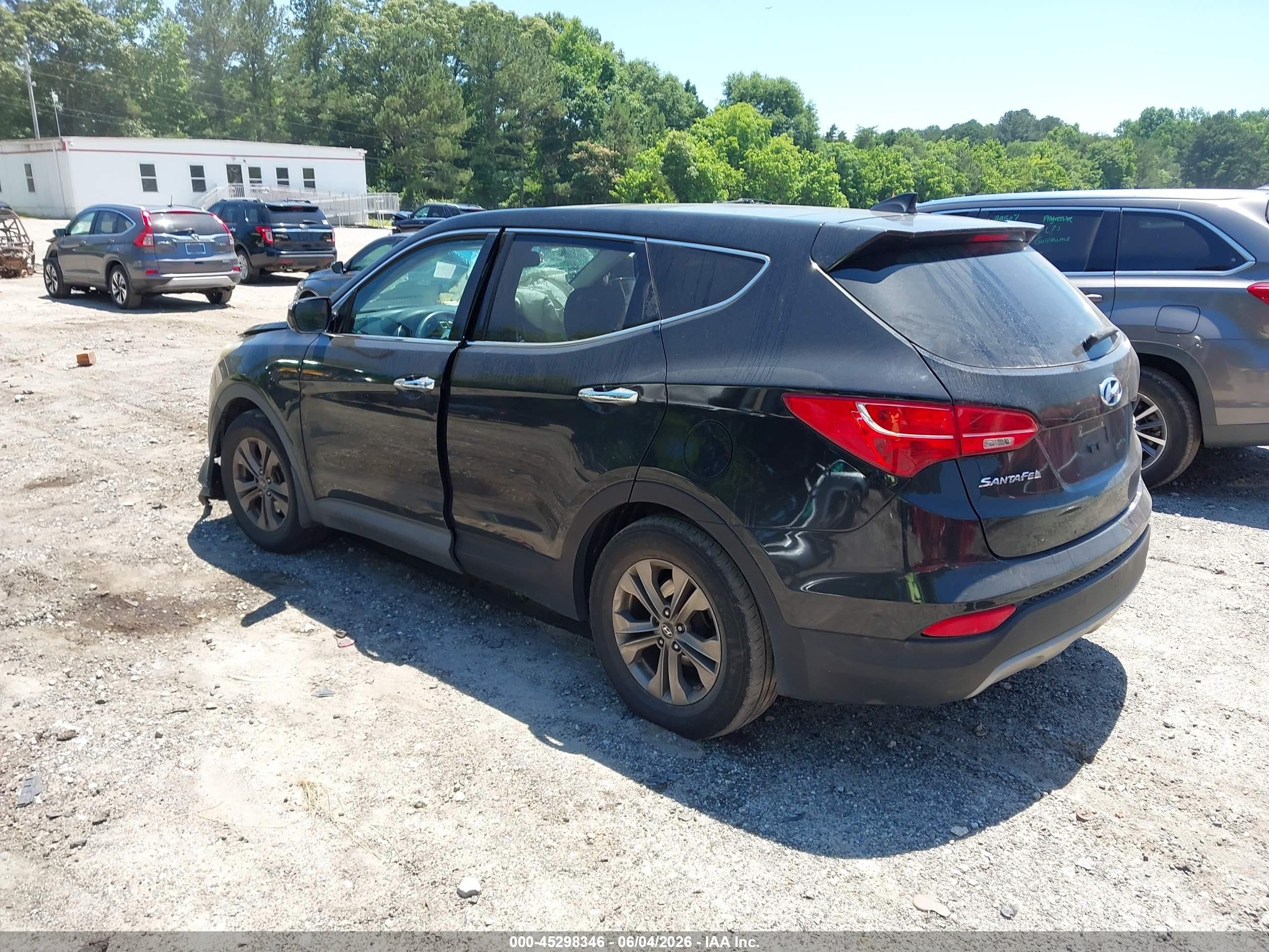 2013 Hyundai Santa Fe Sport Black vin: 5XYZU3LBXDG094530