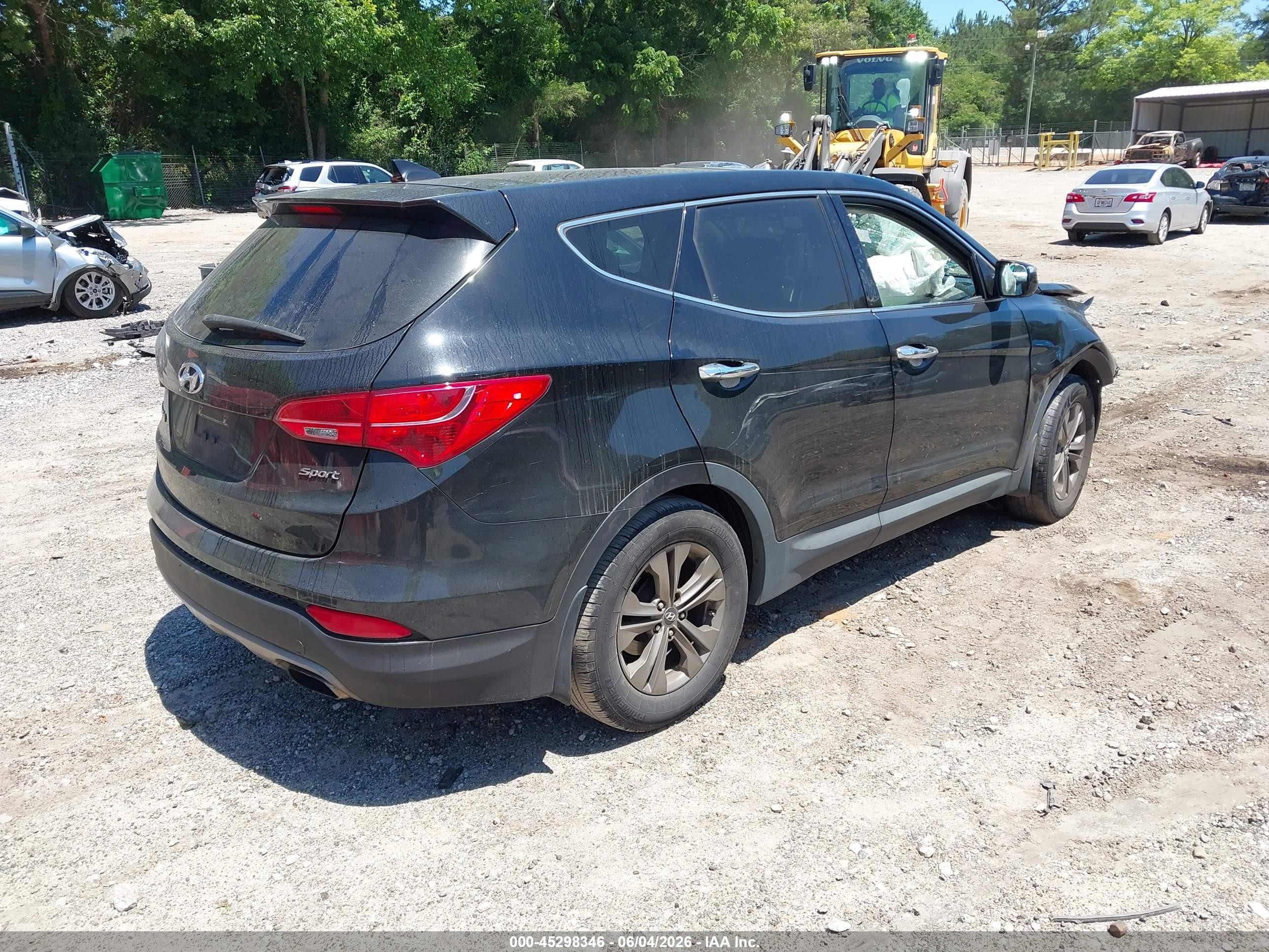 2013 Hyundai Santa Fe Sport Black vin: 5XYZU3LBXDG094530