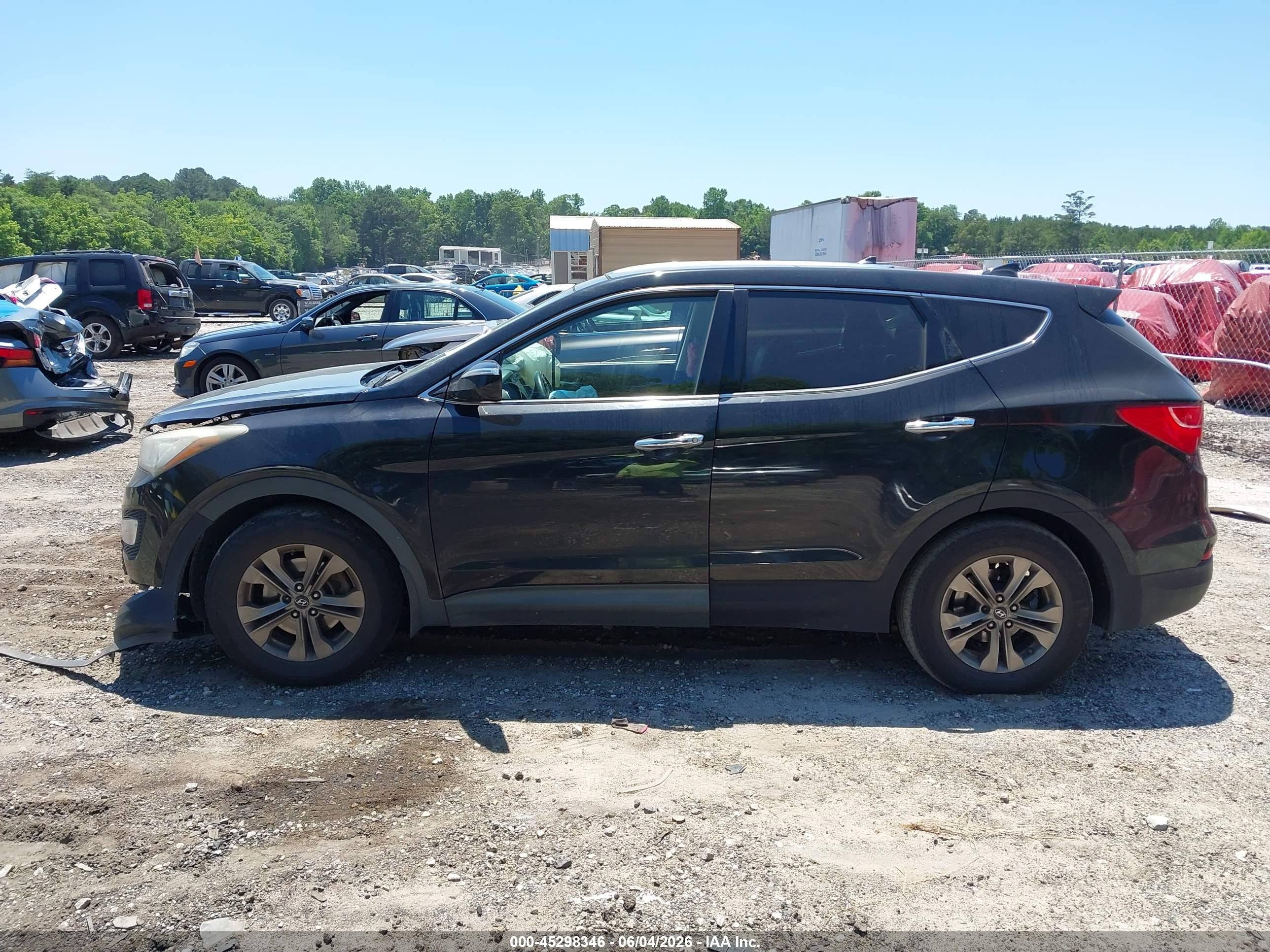 2013 Hyundai Santa Fe Sport Black vin: 5XYZU3LBXDG094530