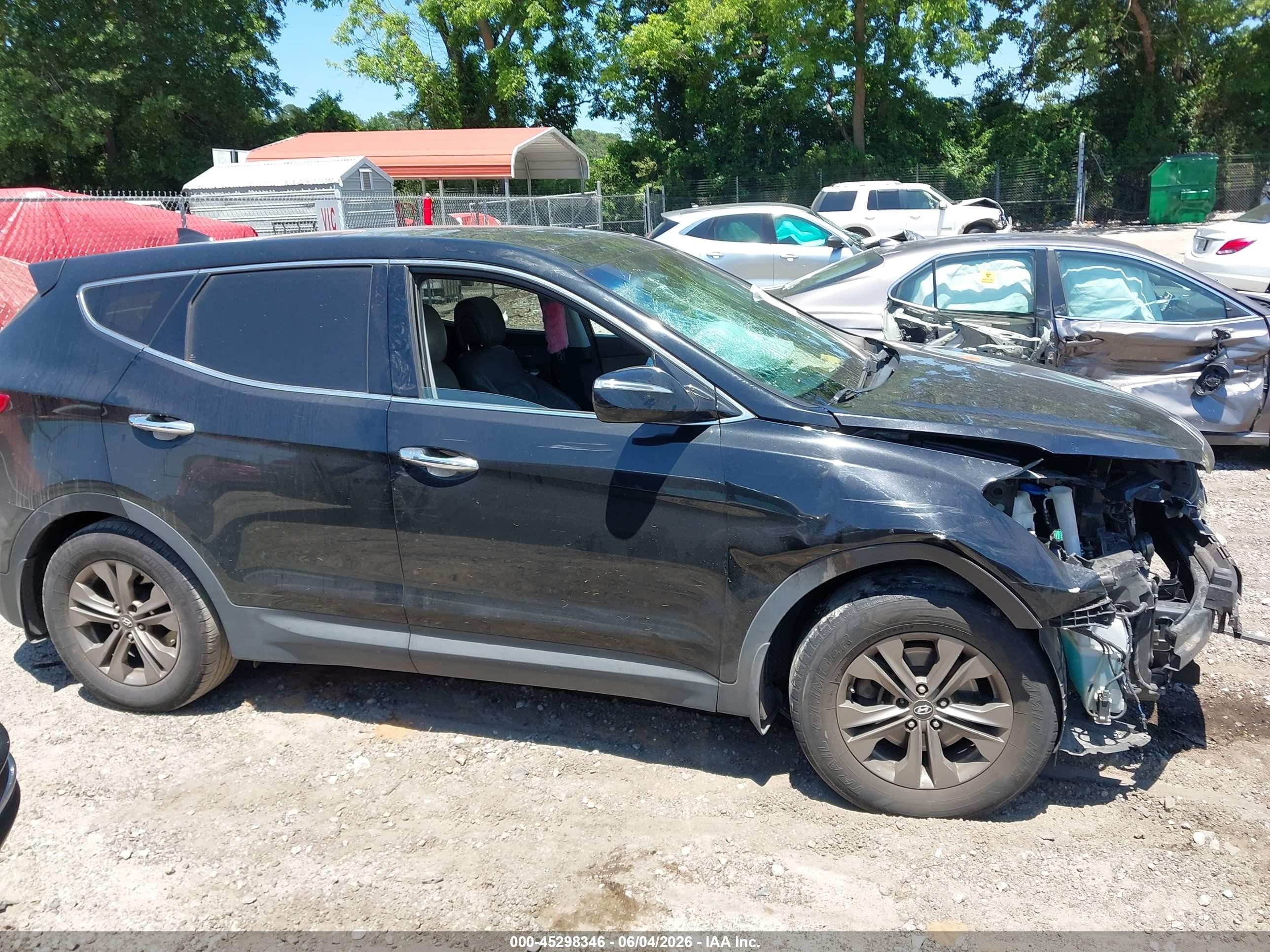 2013 Hyundai Santa Fe Sport Black vin: 5XYZU3LBXDG094530