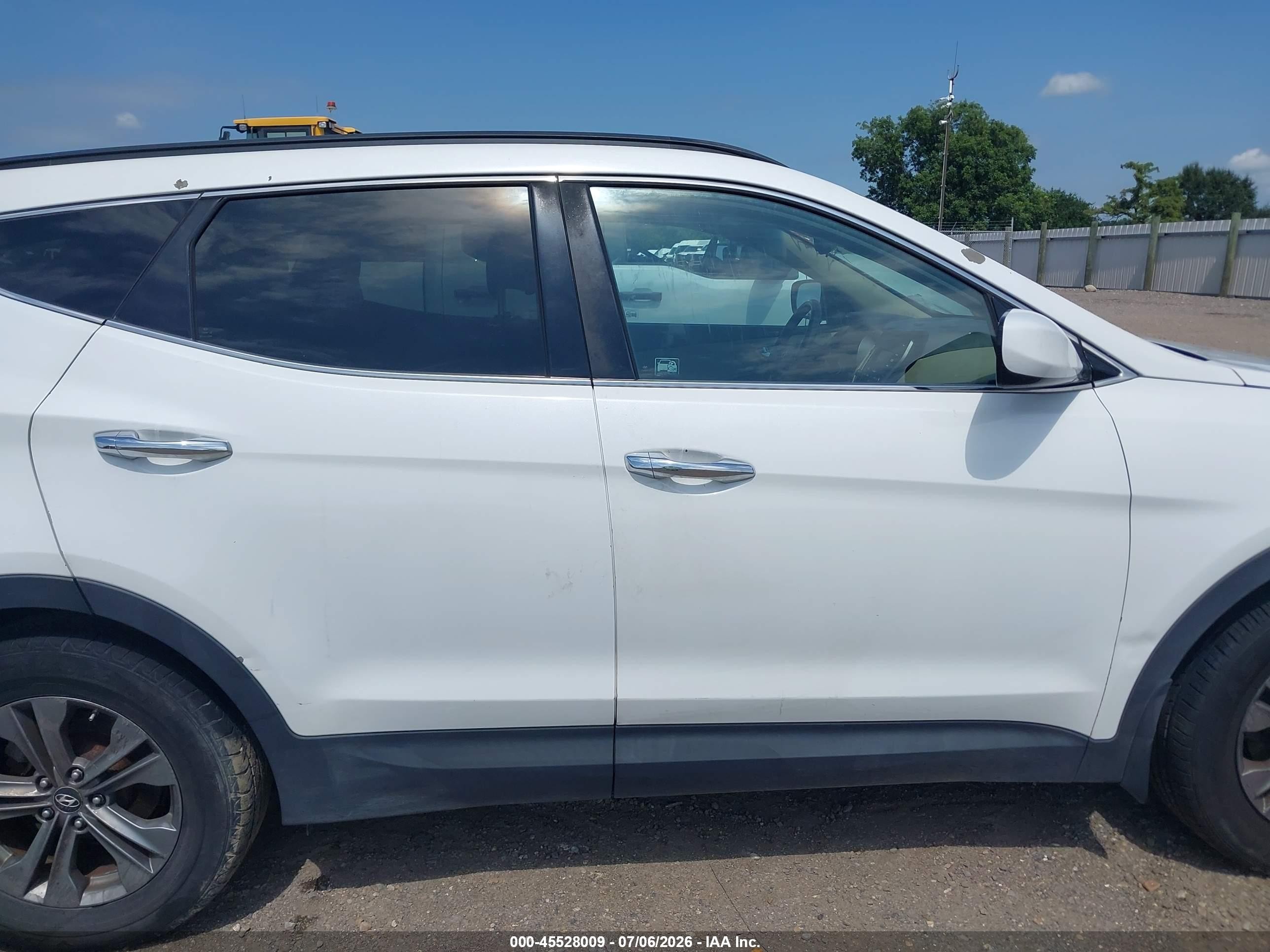 2013 Hyundai Santa Fe Sport White vin: 5XYZU3LBXDG114761