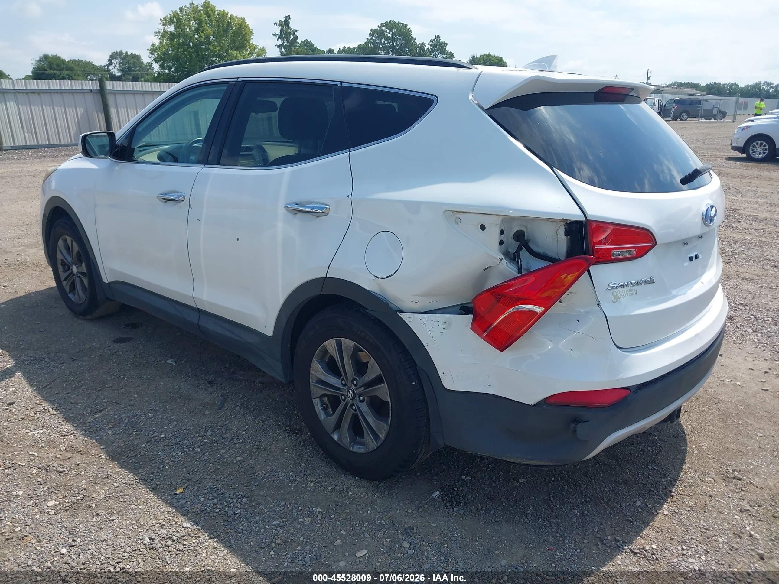 2013 Hyundai Santa Fe Sport White vin: 5XYZU3LBXDG114761