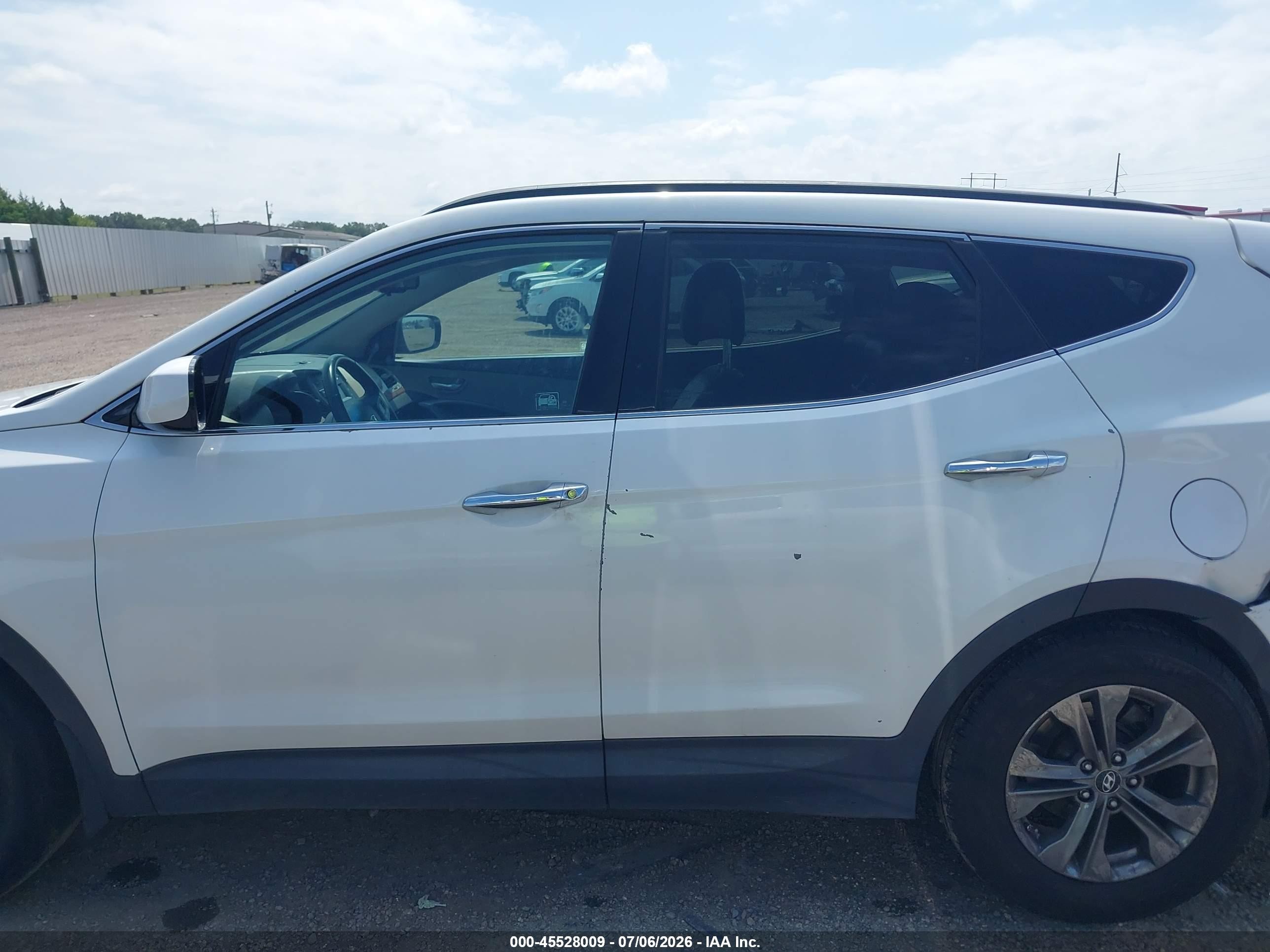 2013 Hyundai Santa Fe Sport White vin: 5XYZU3LBXDG114761