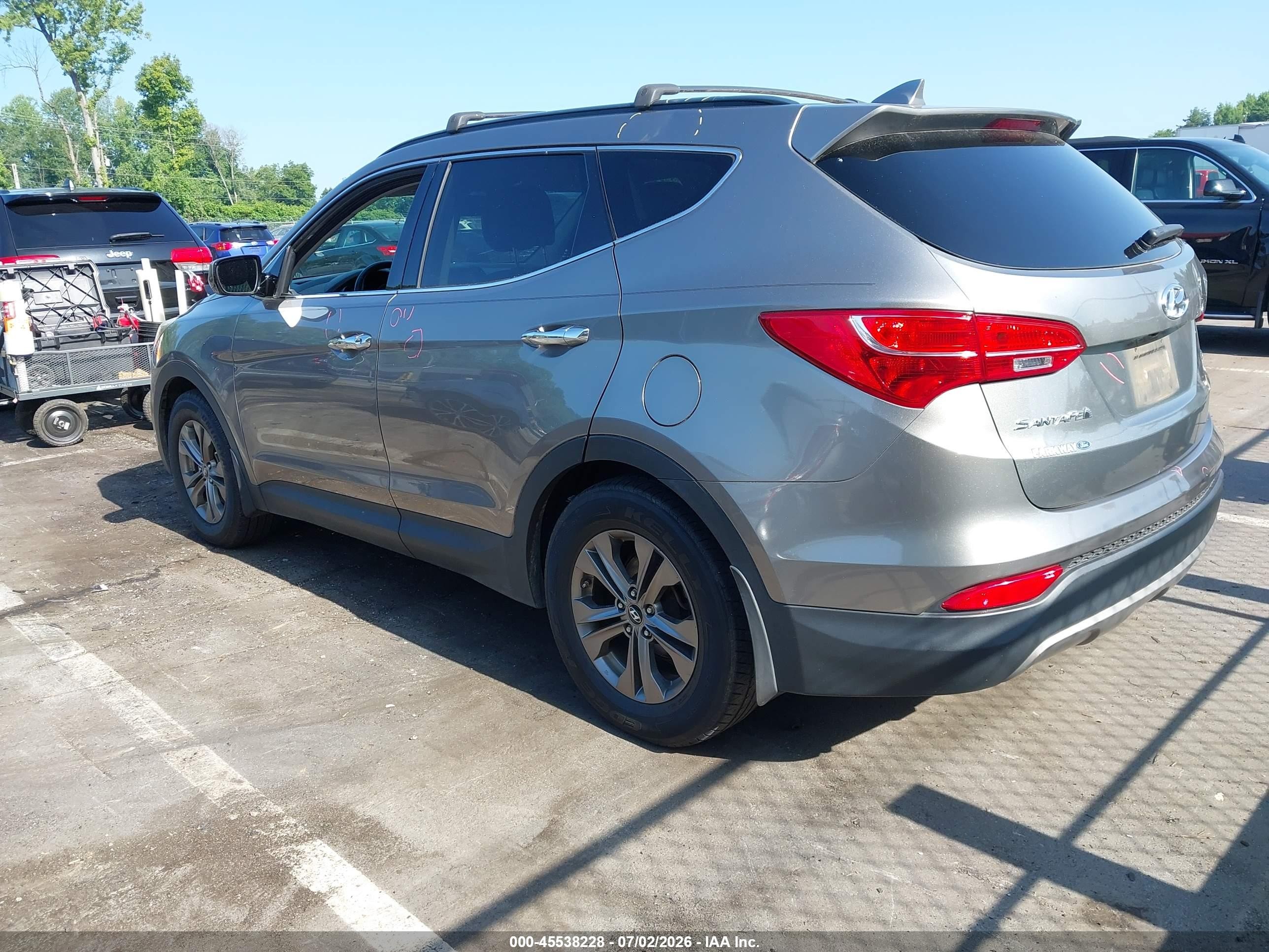 2014 Hyundai Santa Fe Sport 2.4l Pewter vin: 5XYZU3LBXEG212156