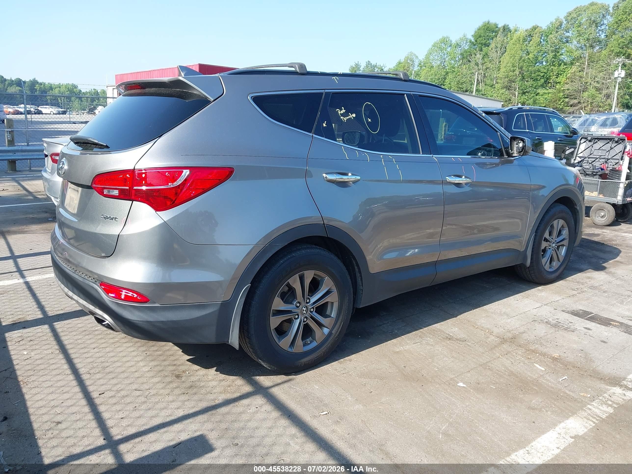 2014 Hyundai Santa Fe Sport 2.4l Pewter vin: 5XYZU3LBXEG212156